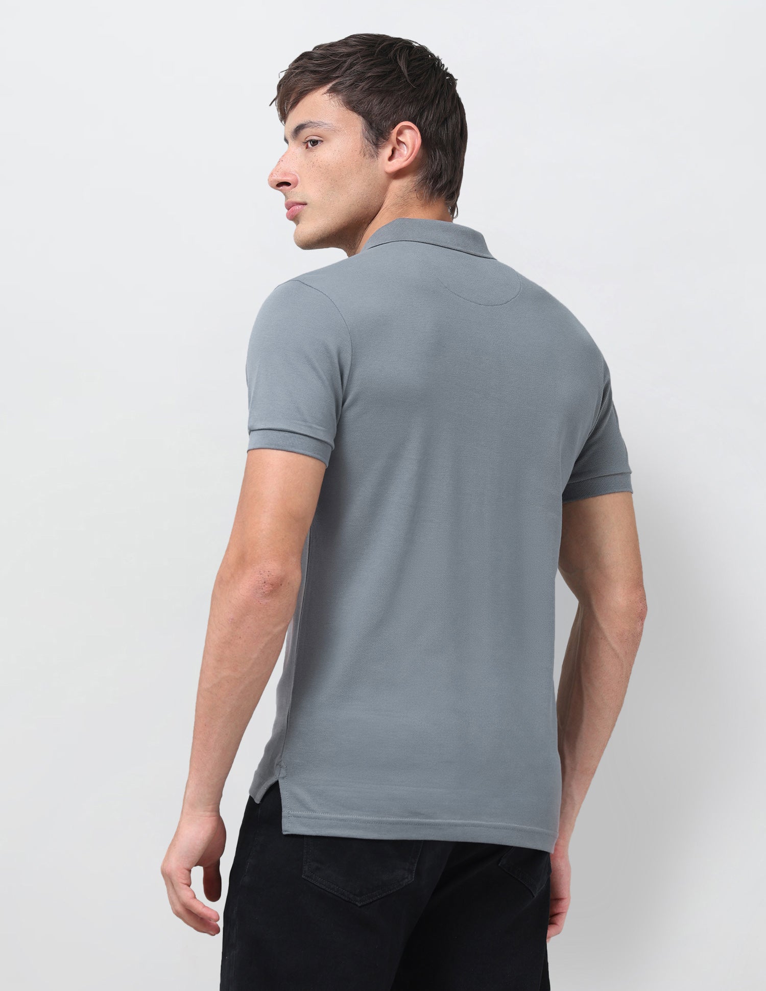 Brand Printed Regular Fit Polo Shirt Dark Grey - U.S. Polo Assn. India | Large