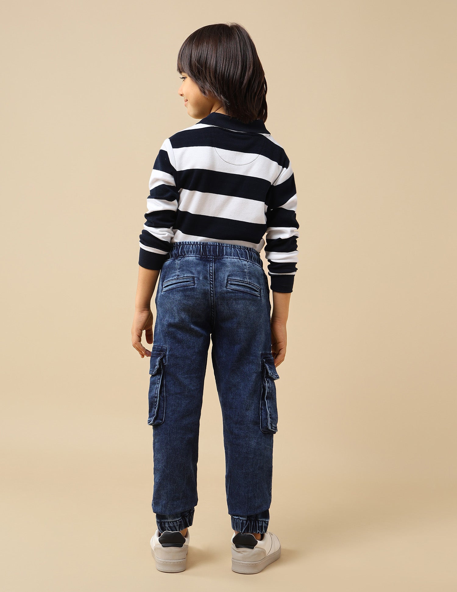 Boys Relaxed Fit Cargo Jeans Blue - U.S. POLO ASSN. | Large