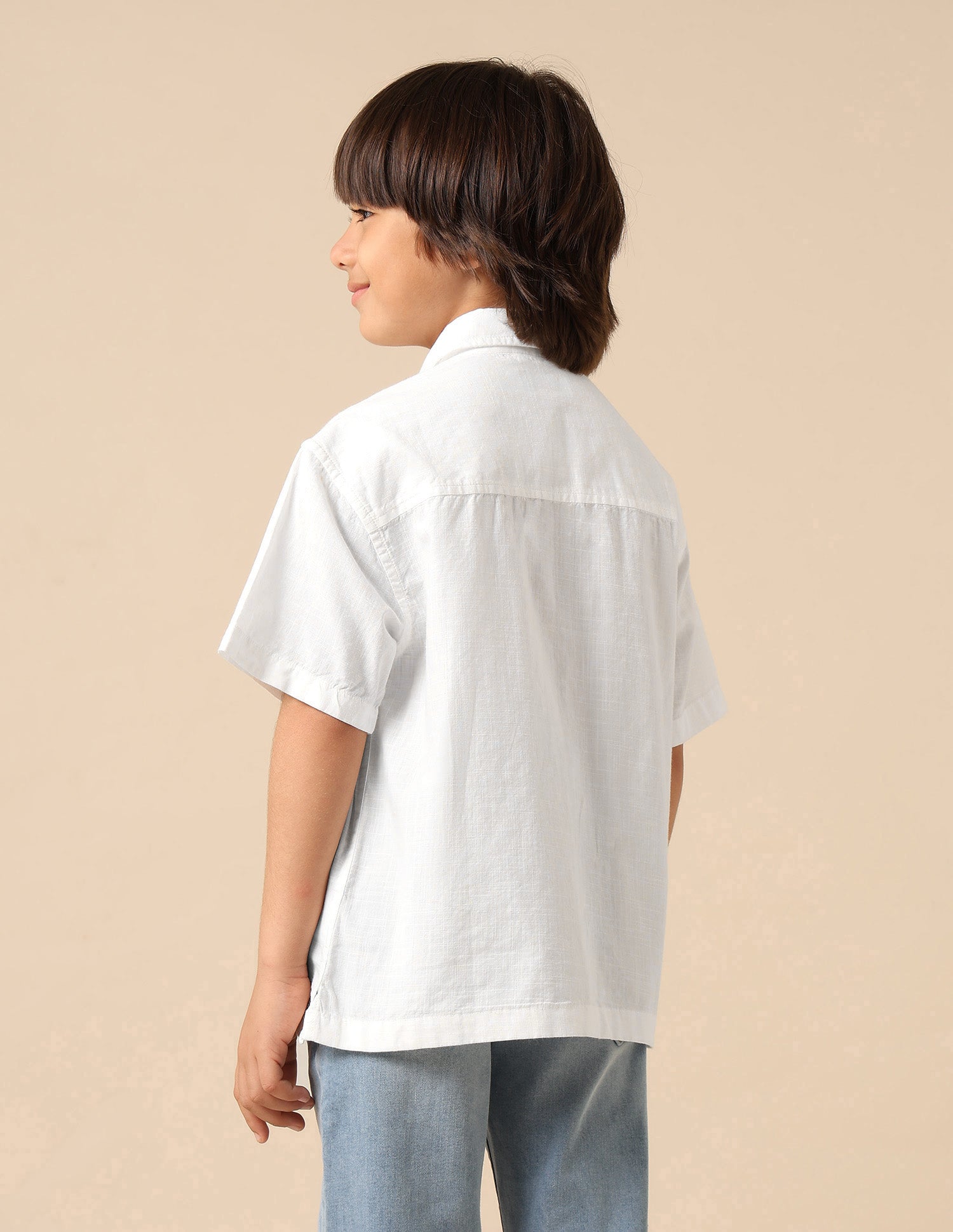 Boys Graphic Printed Pure Cotton Shirt White - U.S. POLO ASSN. | Large