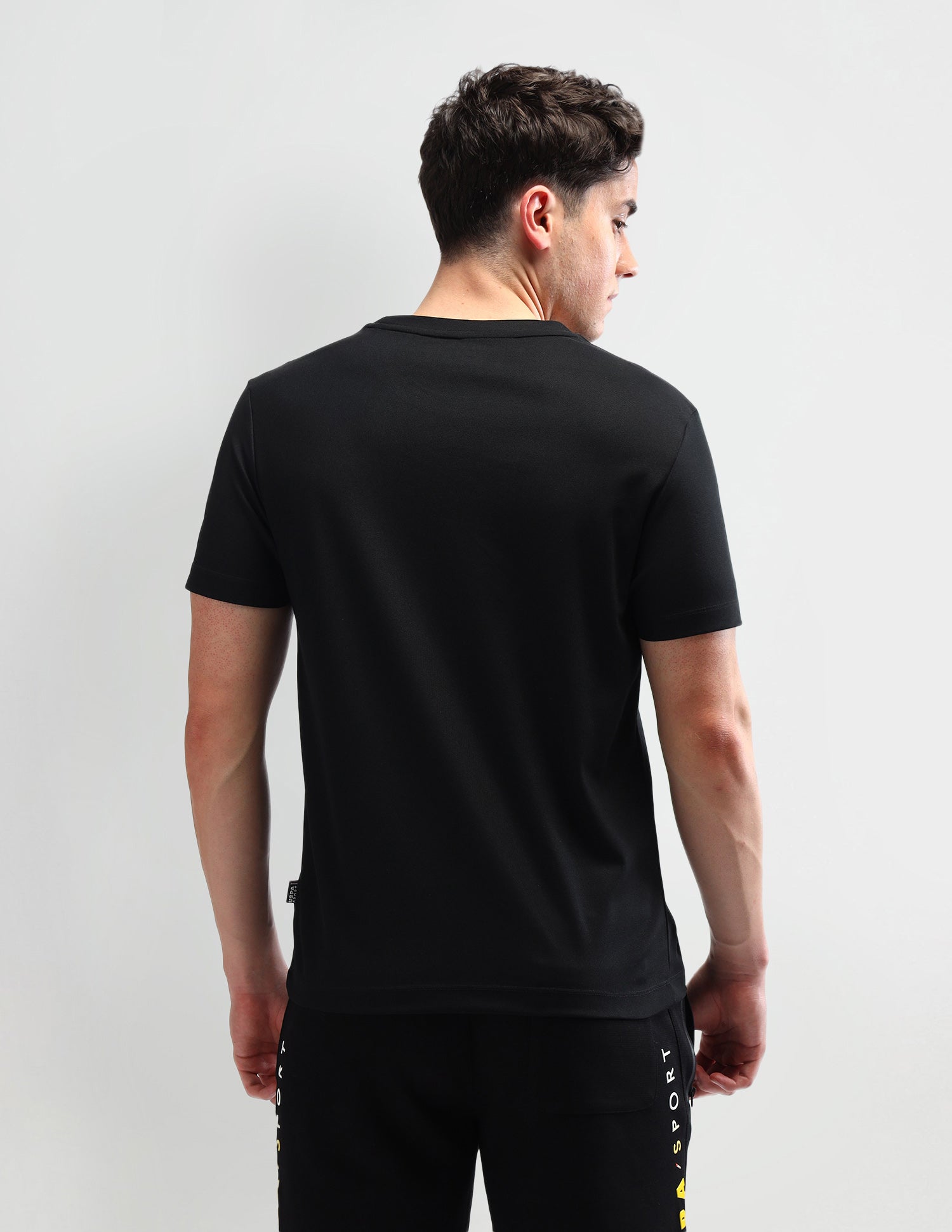 Brand Printed Slim Fit T-Shirt Black - U.S. Polo Assn. India | Large