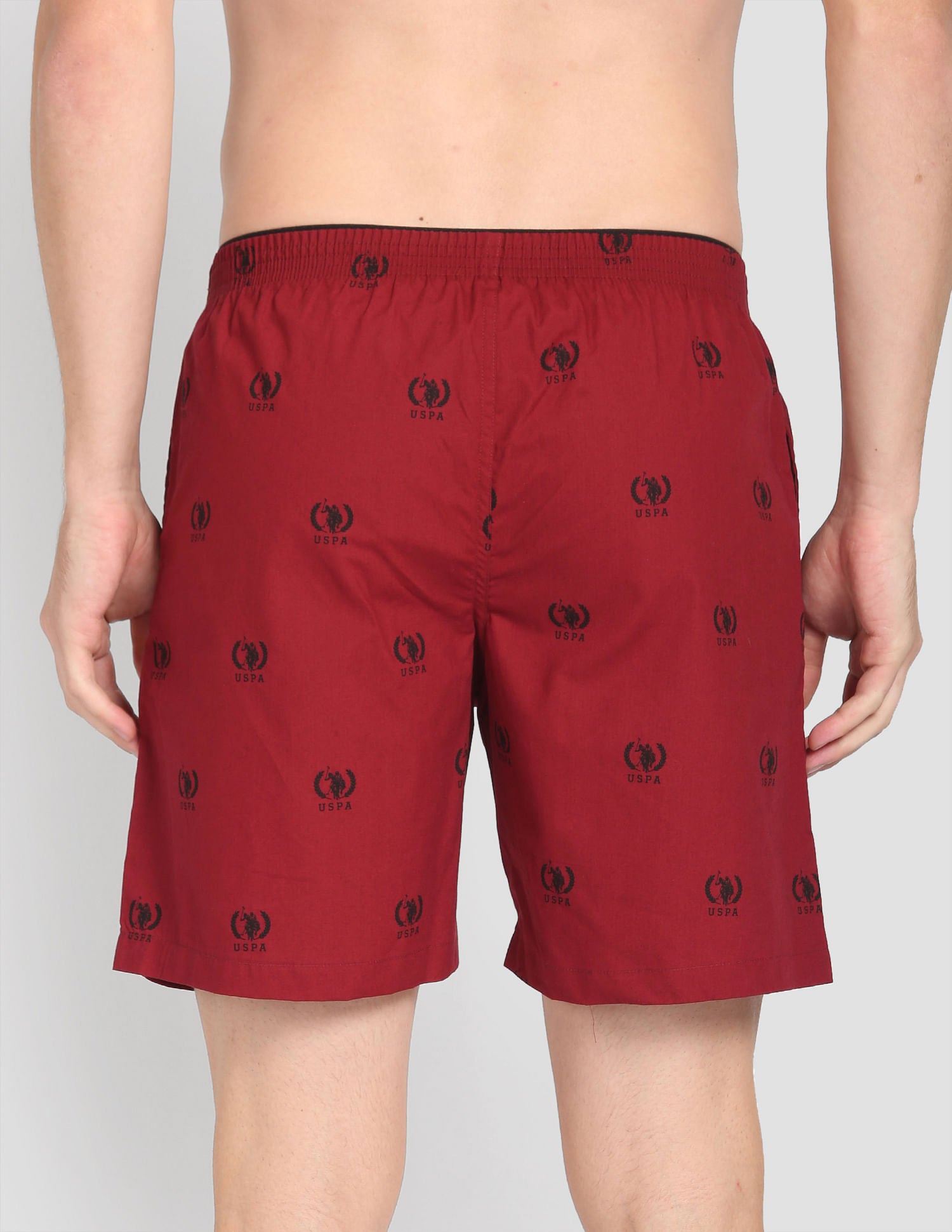 Pure Cotton Printed I600 Boxers - Pack Of 1 Maroon - U.S. POLO ASSN. | Large