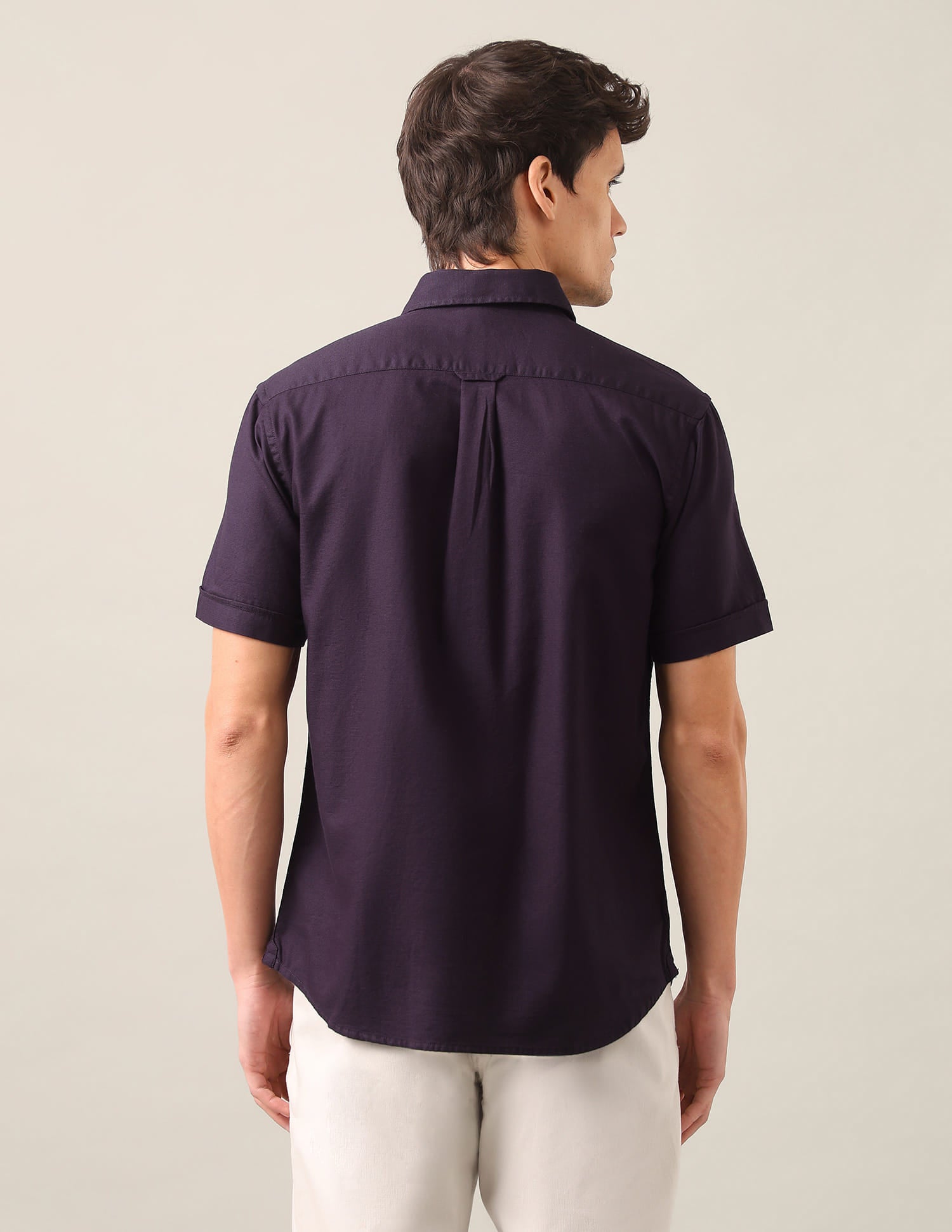 Solid Tailored Fit Shirt Purple - U.S. Polo Assn. India | Large