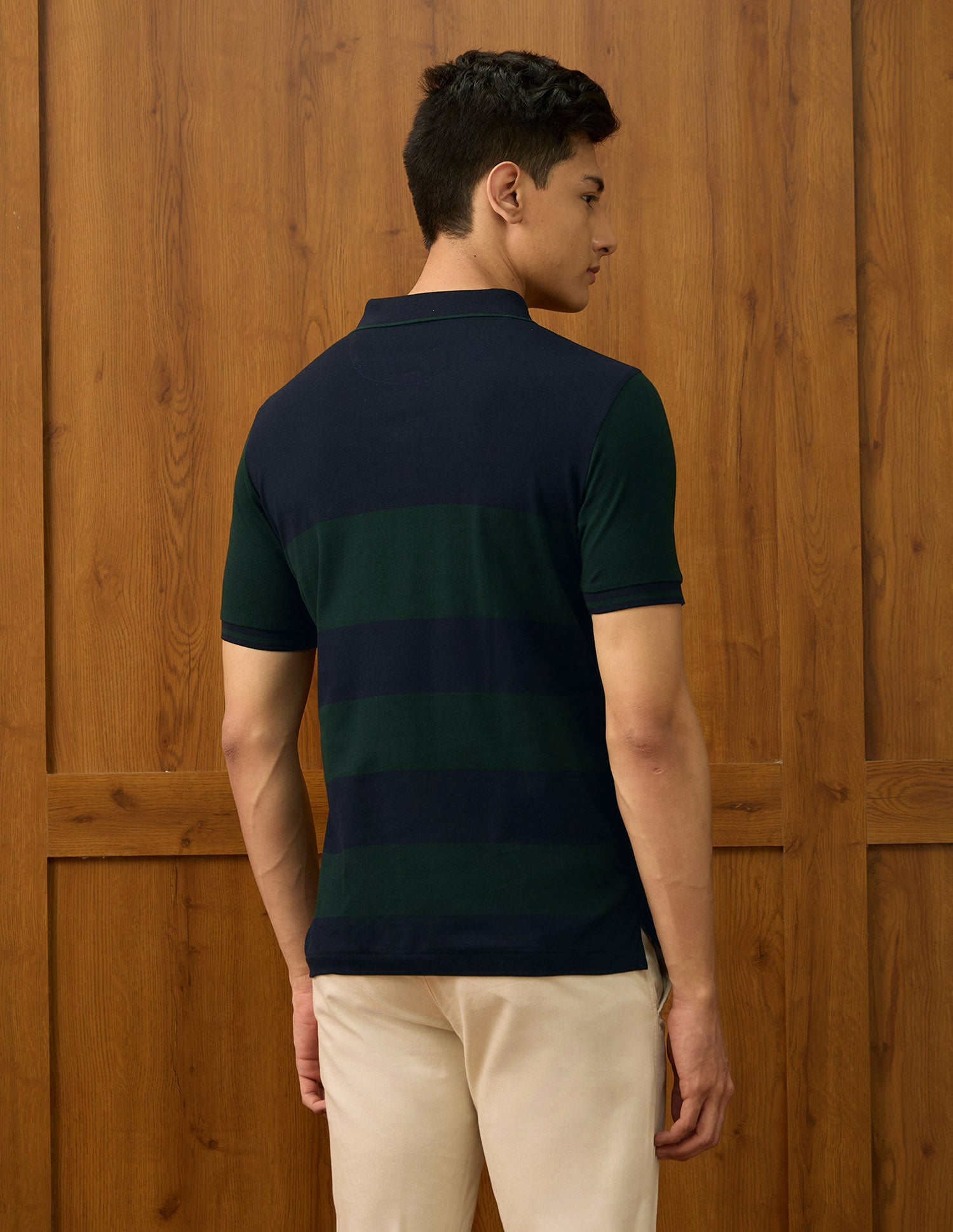 Pure Cotton Varsity Polo Shirt Dark Green - U.S. POLO ASSN. | Large