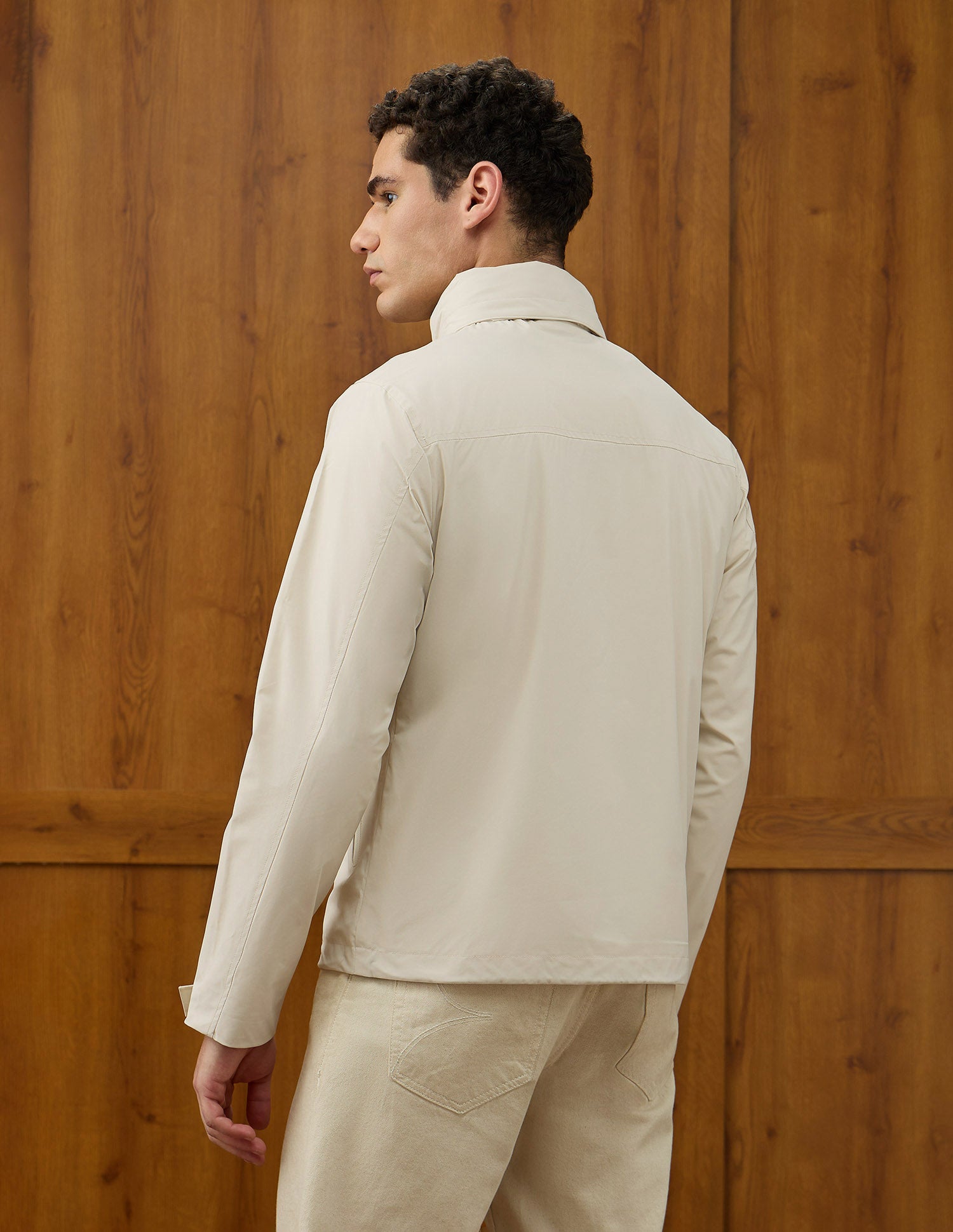 Solid Equestrian Aisle Theater Jacket Ecru - U.S. POLO ASSN. | Large