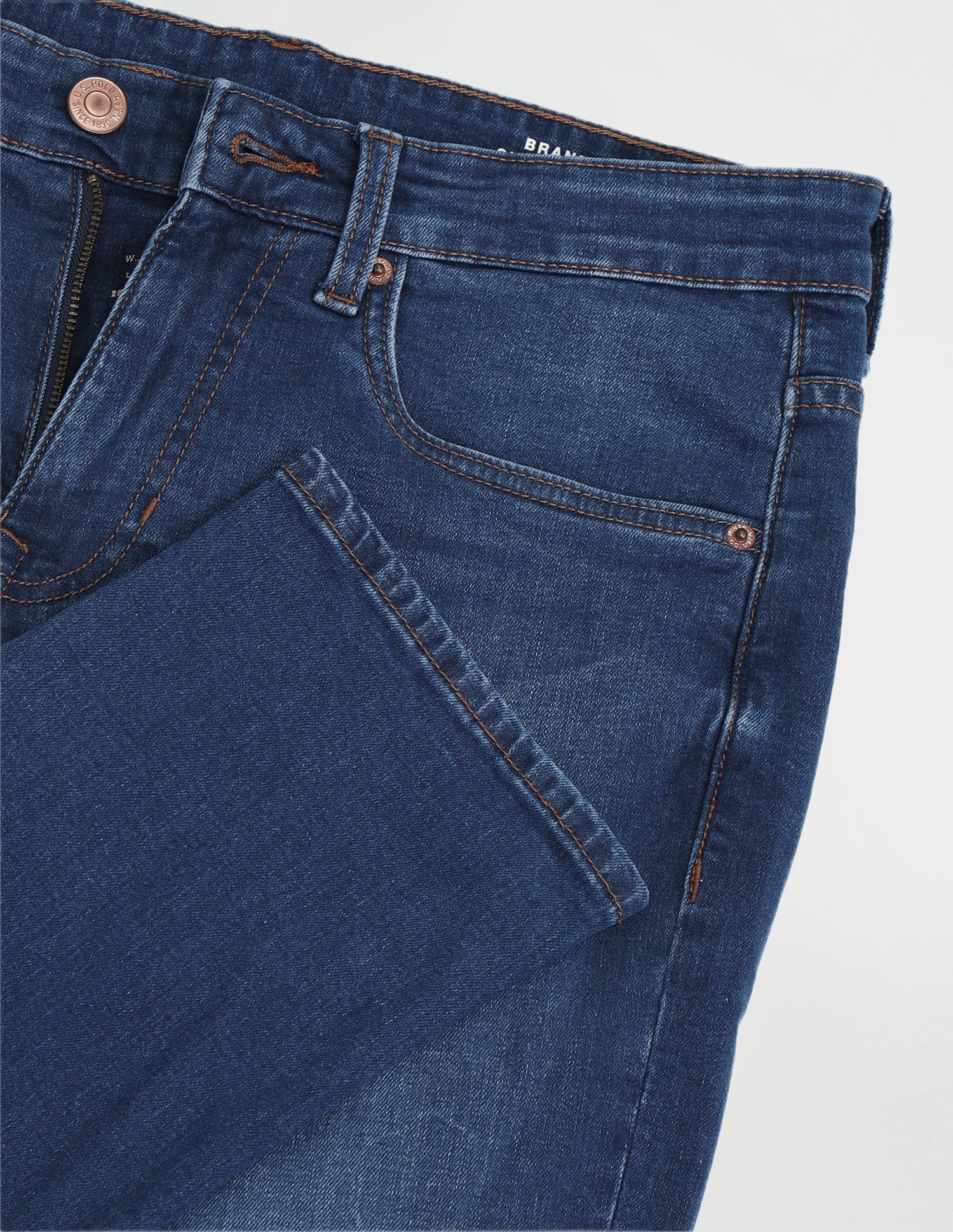 Brandon Slim Tapered Fit Blue Jeans Blue - U.S. Polo Assn. India | Large