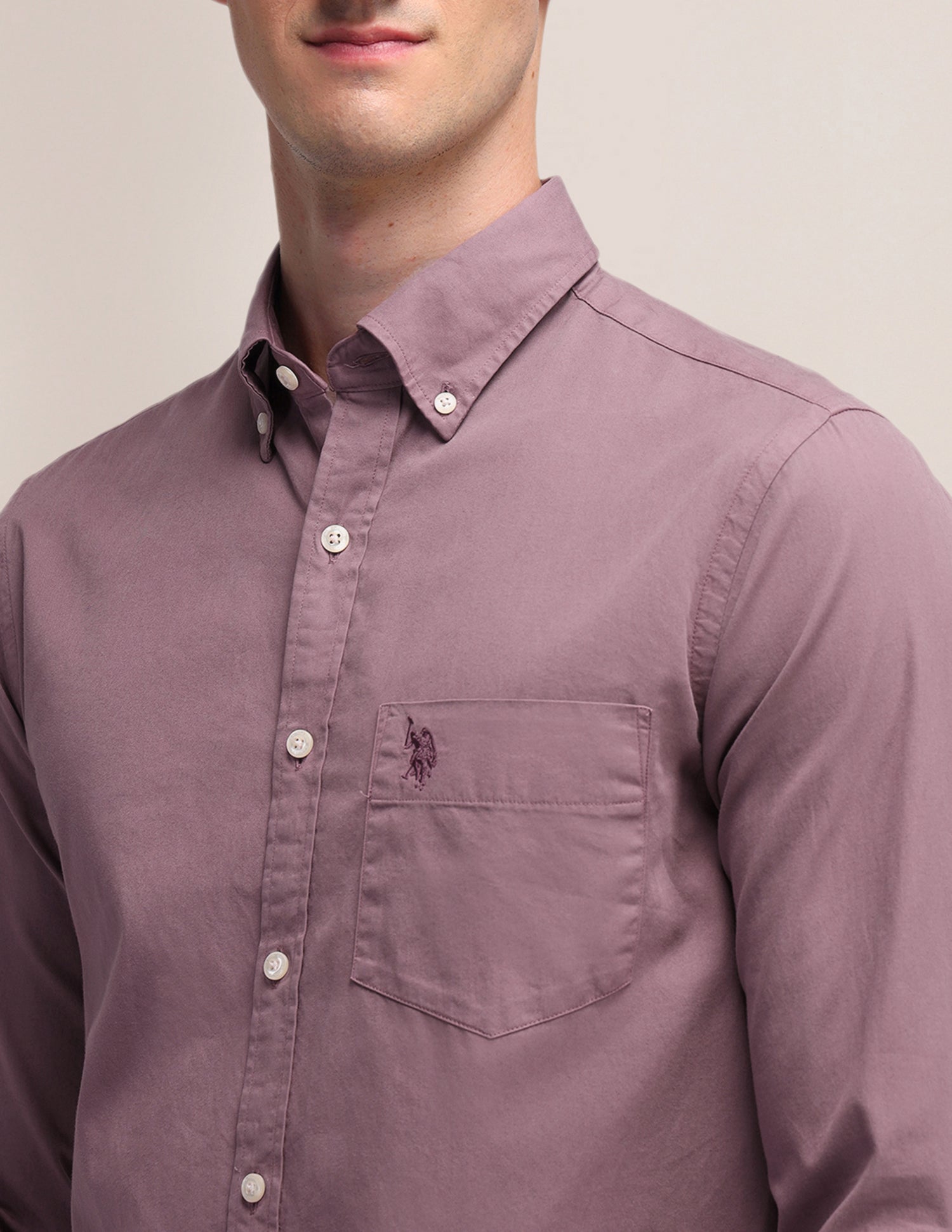 Tailored Fit Cotton Formal Shirt Pink - U.S. Polo Assn. India | Large