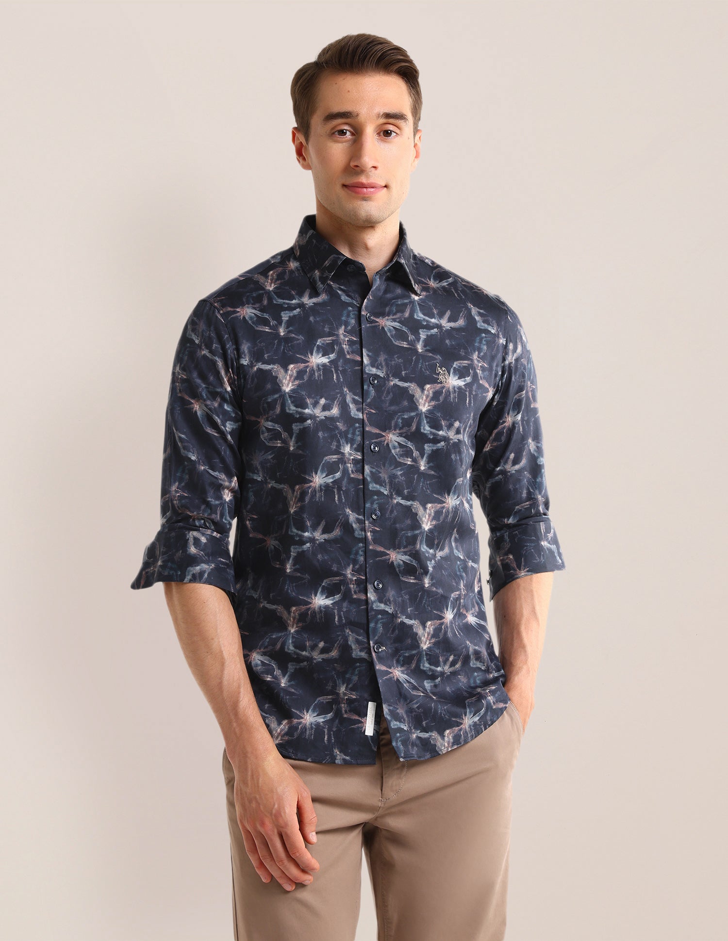 Abstract Regular Fit Shirt Navy - U.S. Polo Assn. India | Large