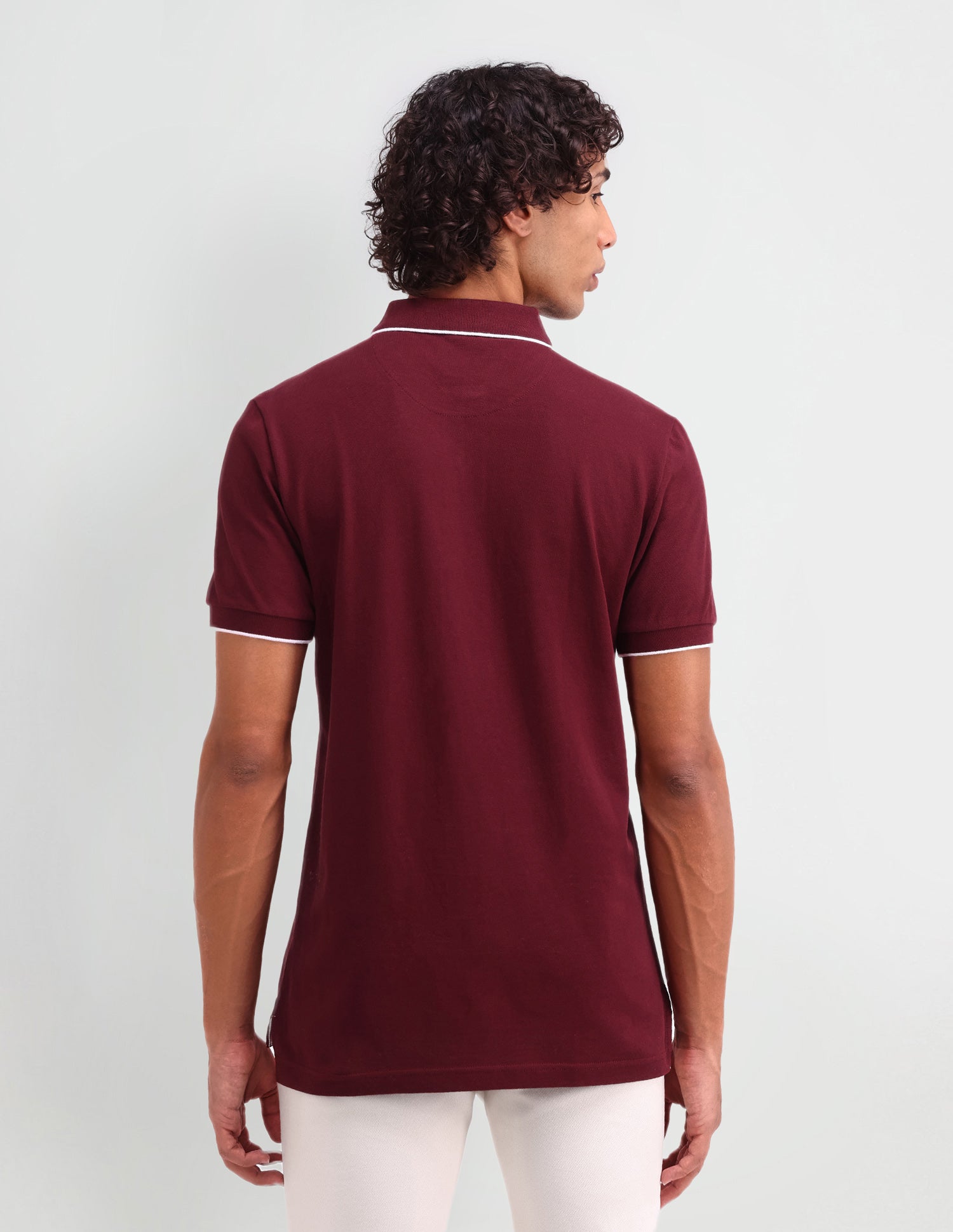 Brand Printed Muscle Fit Polo Shirt Pomograte - U.S. Polo Assn. India | Large