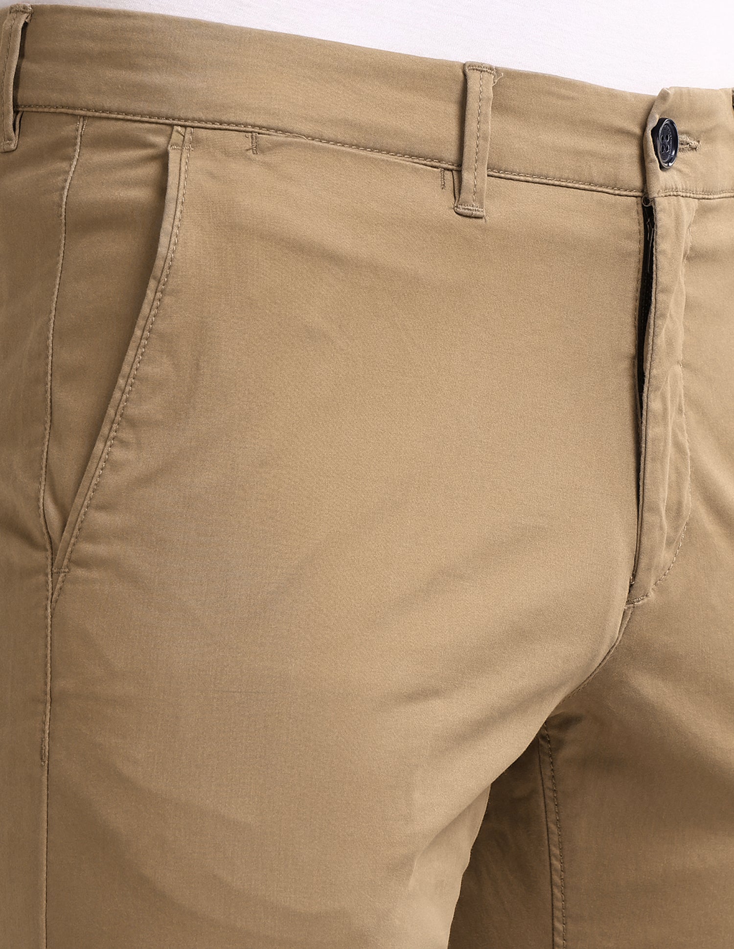 Denver Slim Fit Regular Trousers Khaki - U.S. POLO ASSN. | Large