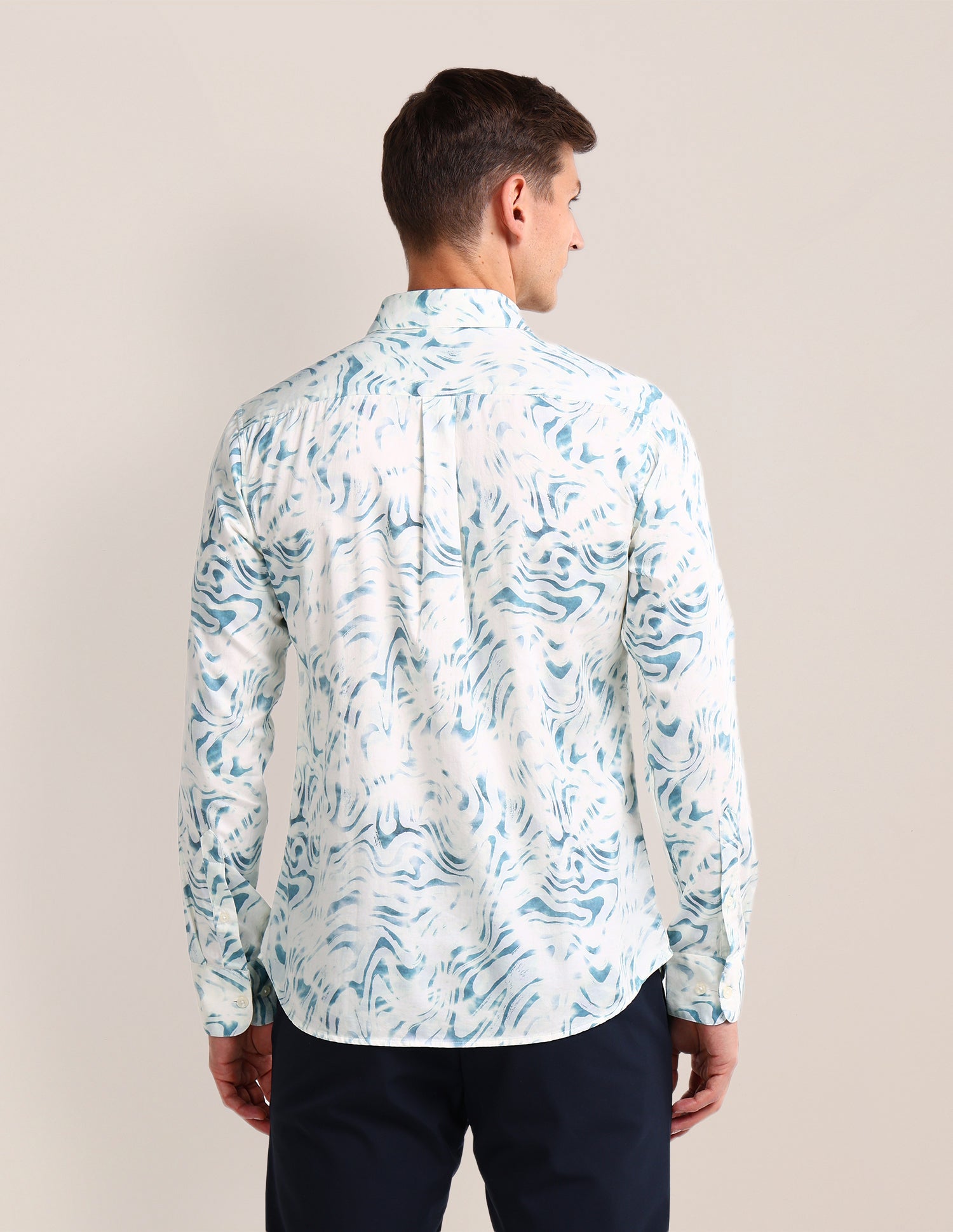 Abstract Regular Fit Shirt Blue - U.S. POLO ASSN. | Large