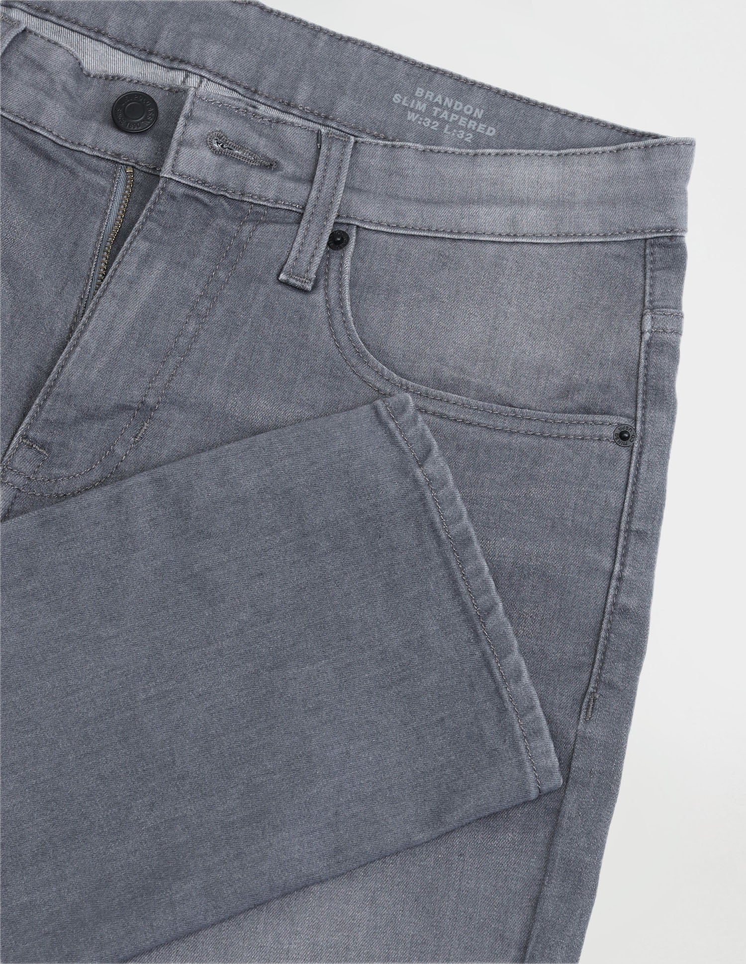 Brandon Slim Tapered Fit Grey Jeans Grey - U.S. Polo Assn. India | Large