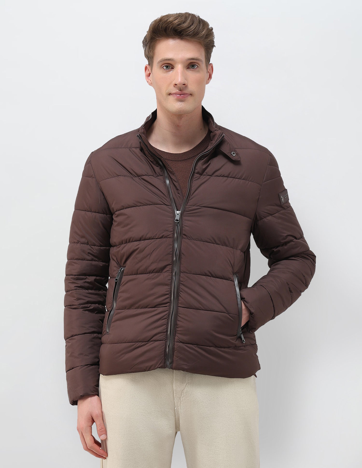 High Neck Puffer Jacket Choco - U.S. POLO ASSN. | Large