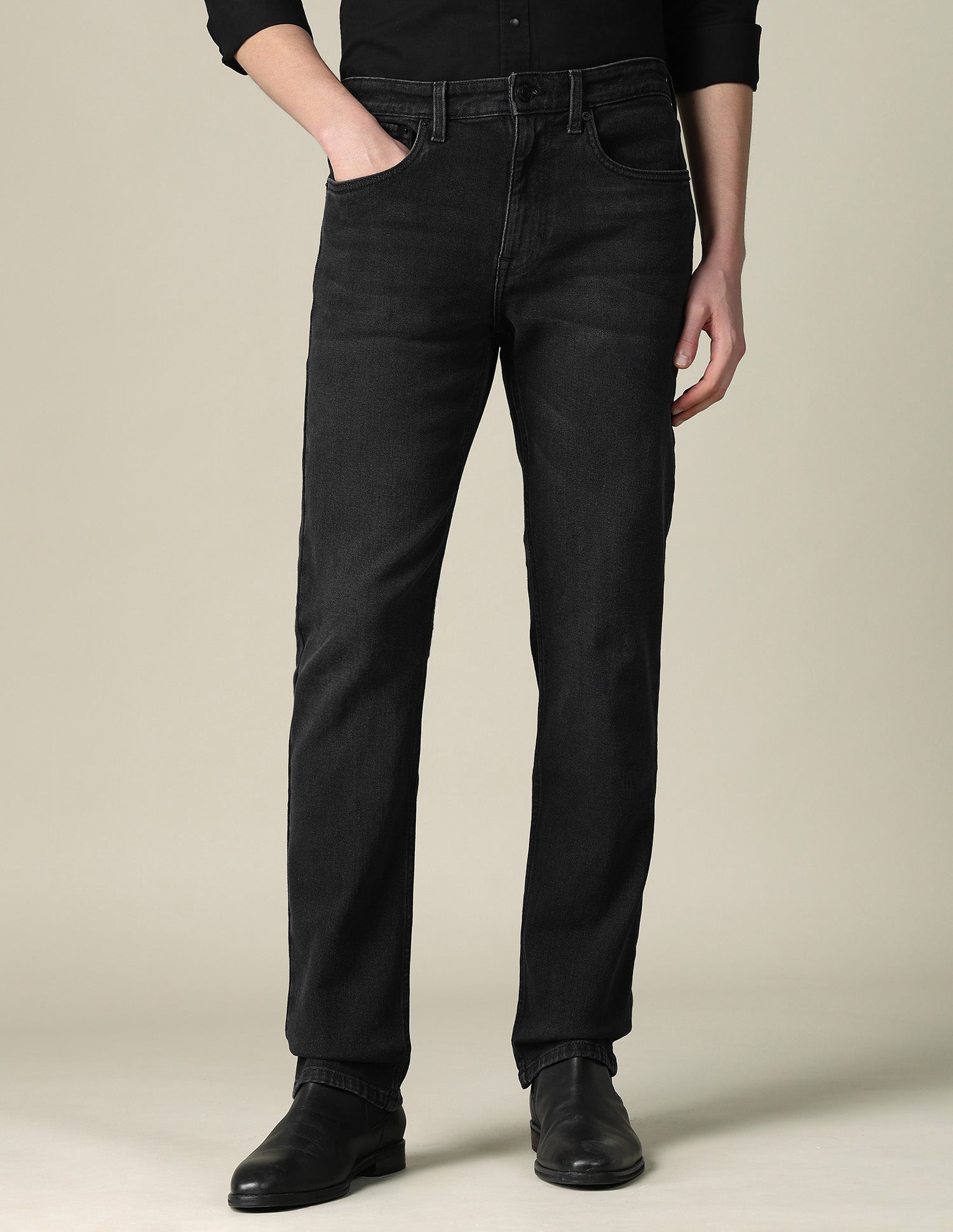 Harold Slim Straight Fit Black Jeans Black - U.S. POLO ASSN. | Large