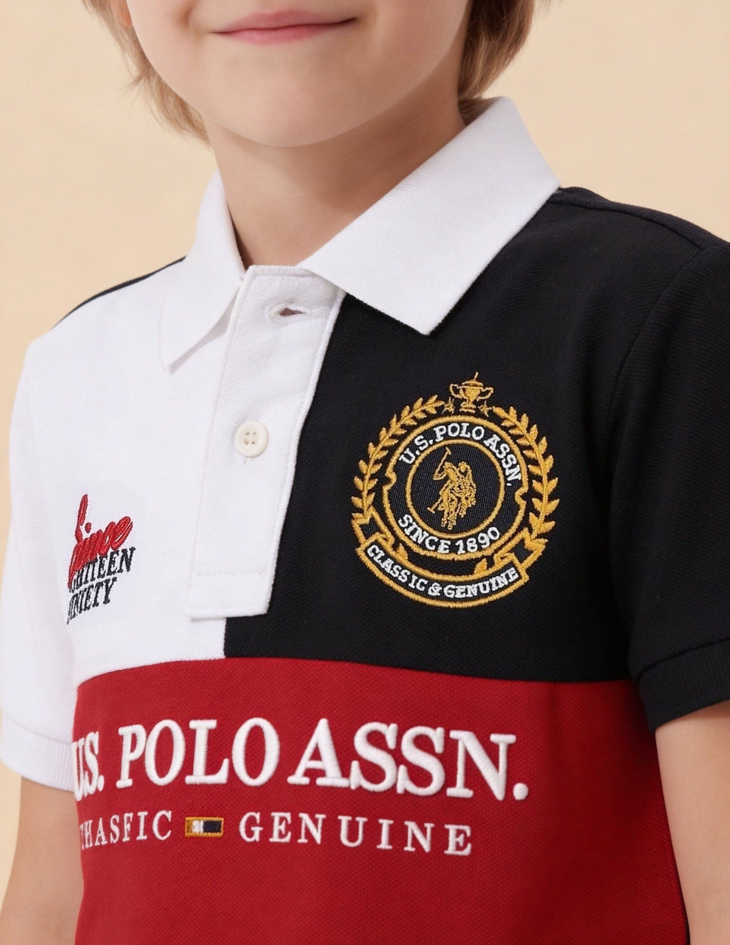 Colorblock Brand Embroidered Regular Fit Polo Shirt Dark Red - U.S. Polo Assn. India | Large