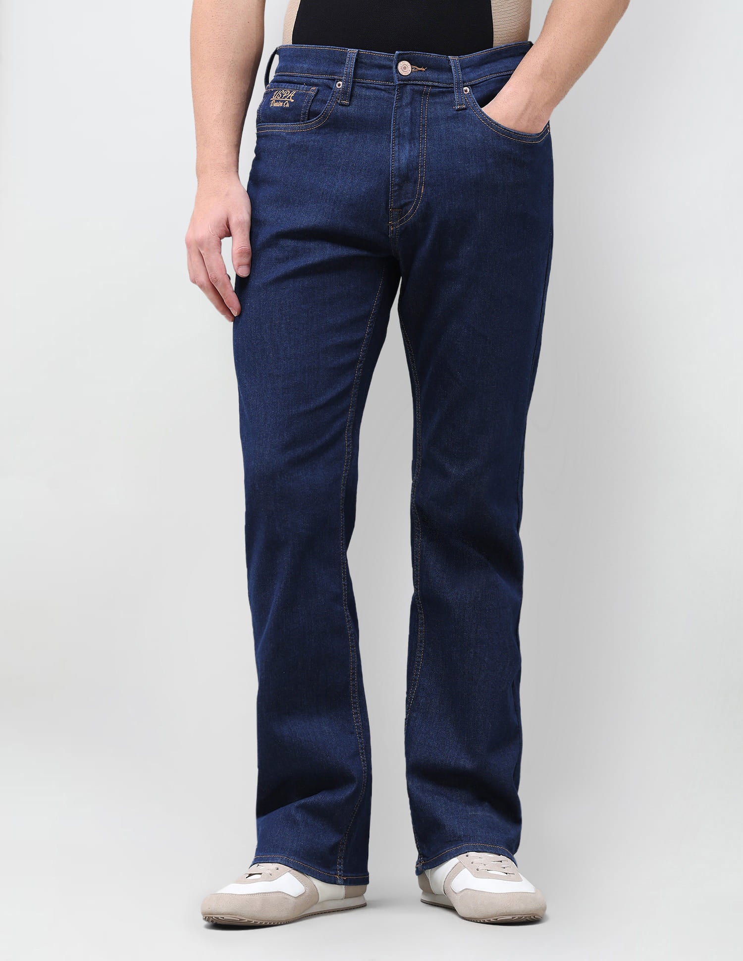 Solid Bootcut Fit Jeans Blue - U.S. Polo Assn. India | Large