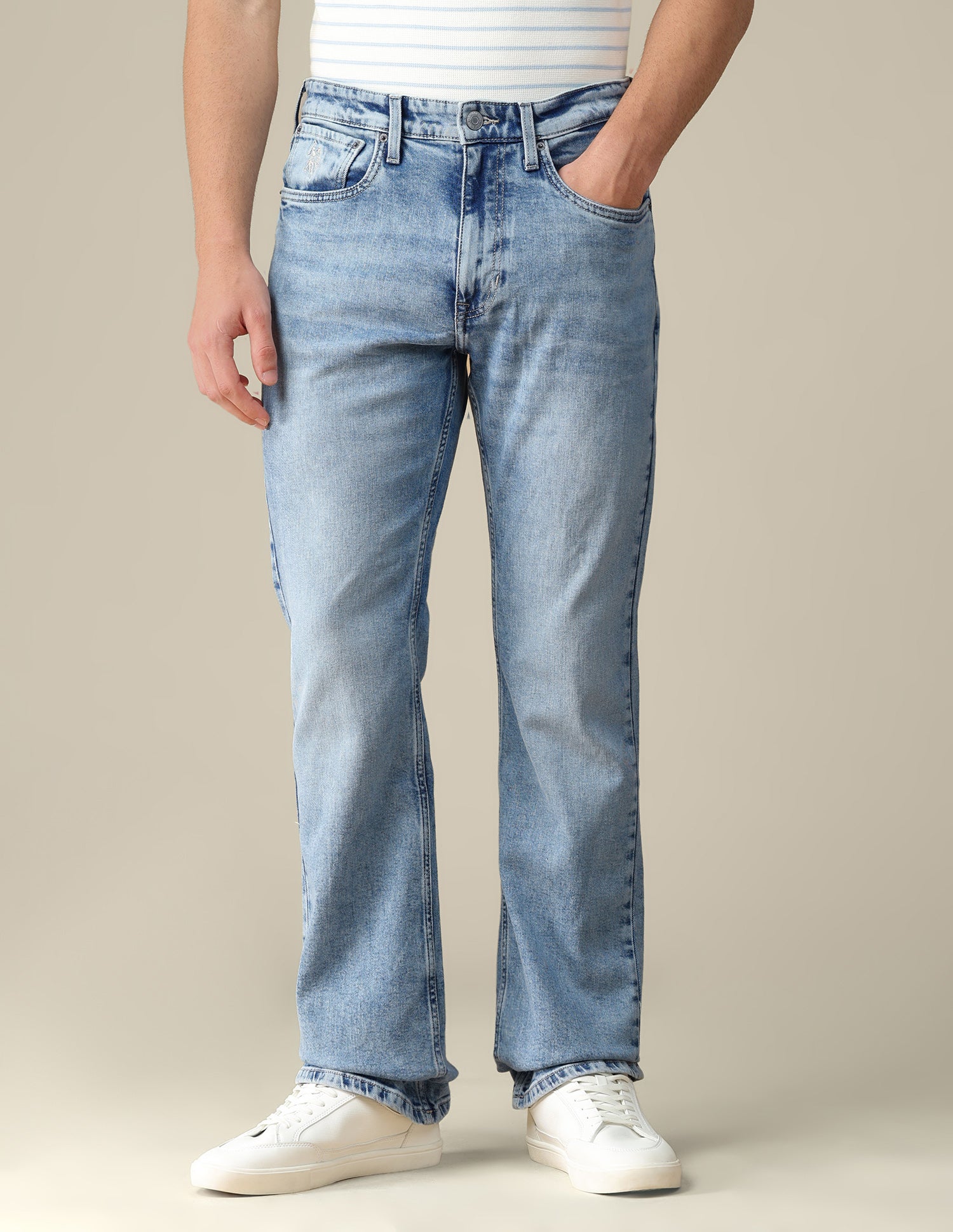 Connor Bootcut Fit Blue Jeans Light Blue - U.S. Polo Assn. India | Large