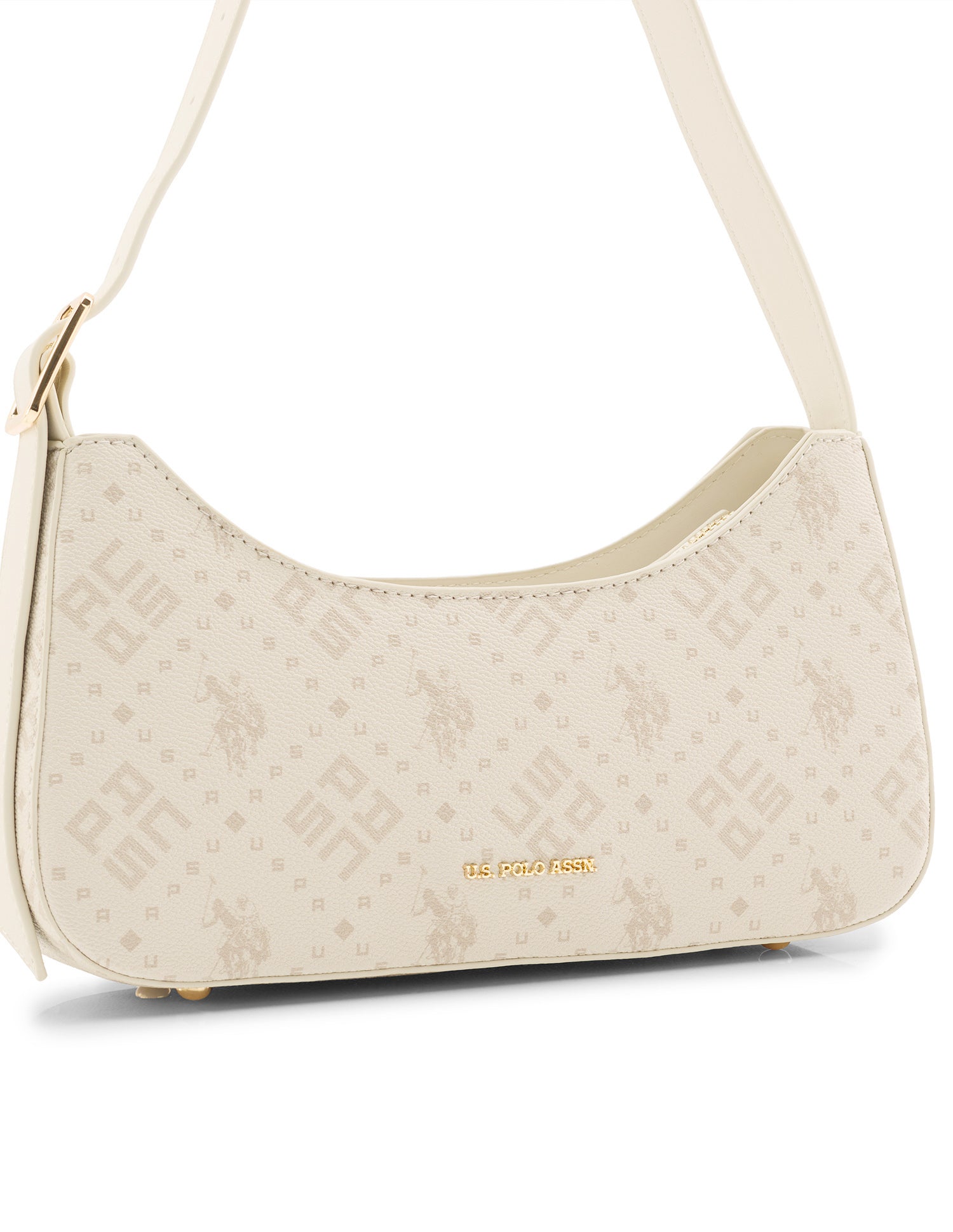 Caramel Brand Printed Shoulder Bag Off White - U.S. Polo Assn. India | Large