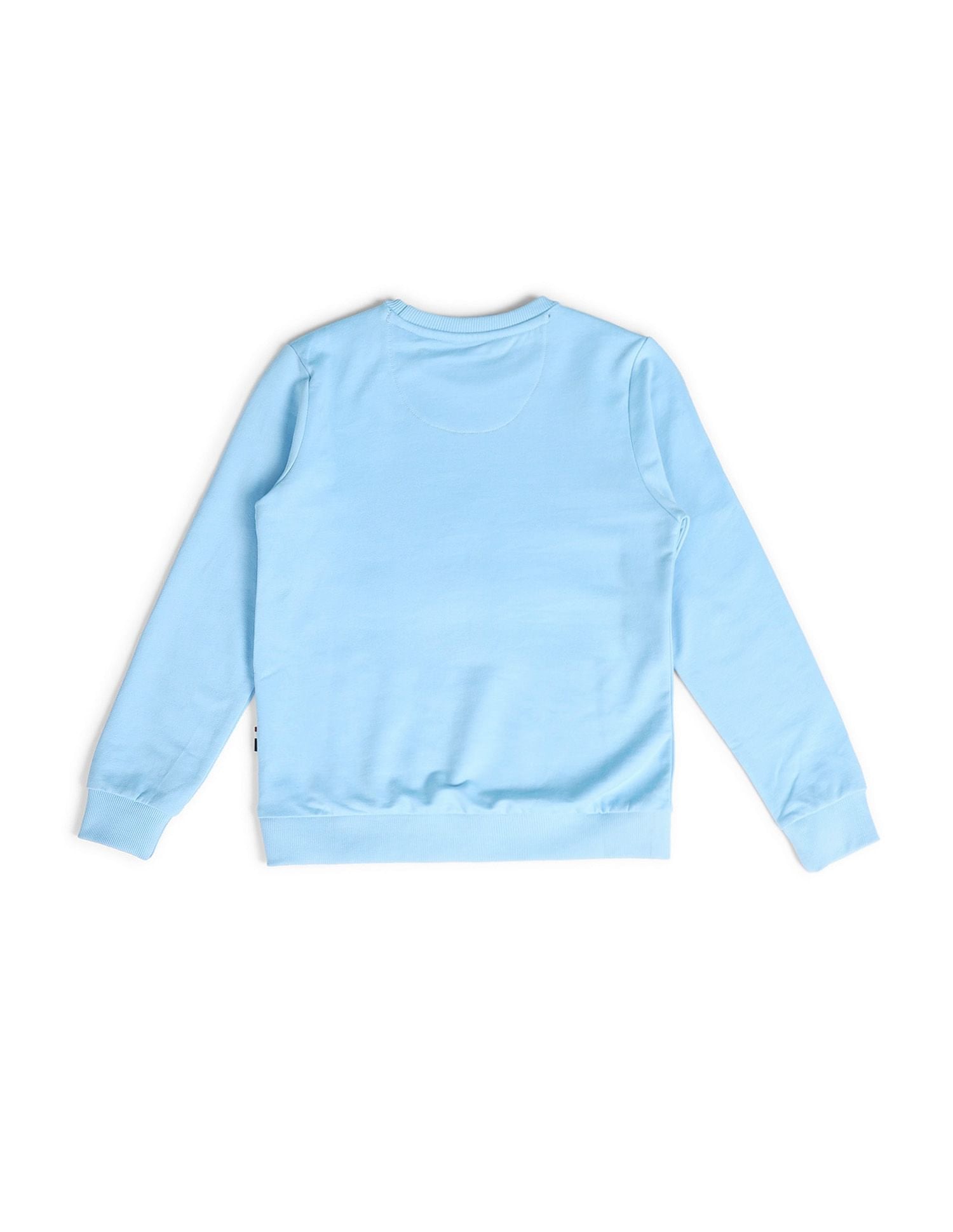 Boys Printed Regular Fit Sweatshirt Light Blue - U.S. Polo Assn. India | Large