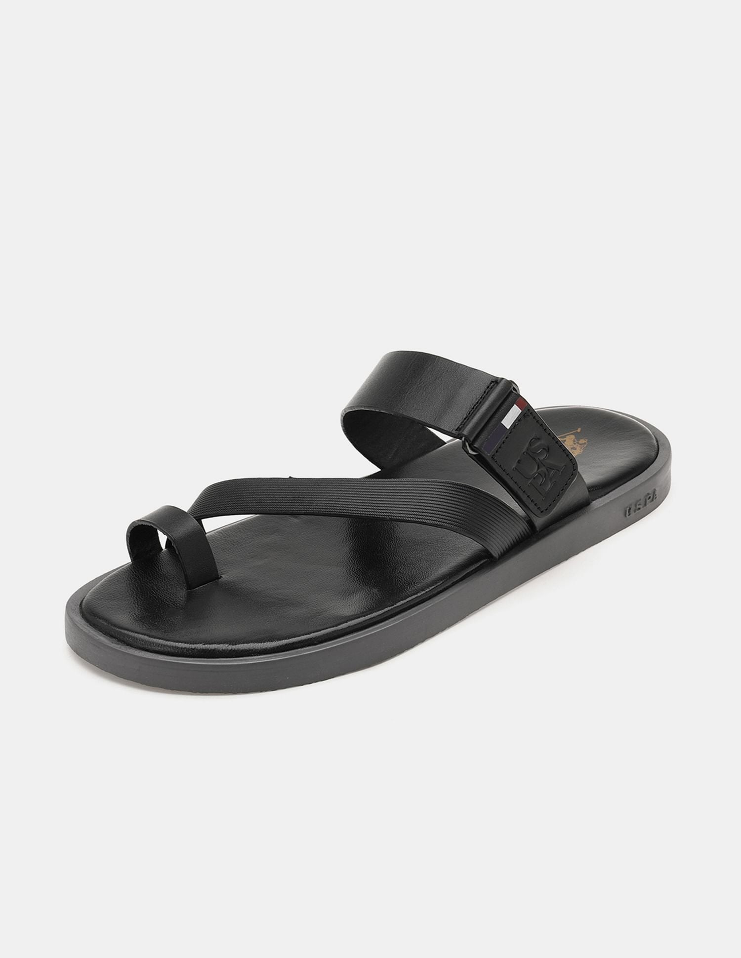 Men Buckle Strap Javi Sandals Black - U.S. POLO ASSN. | Large