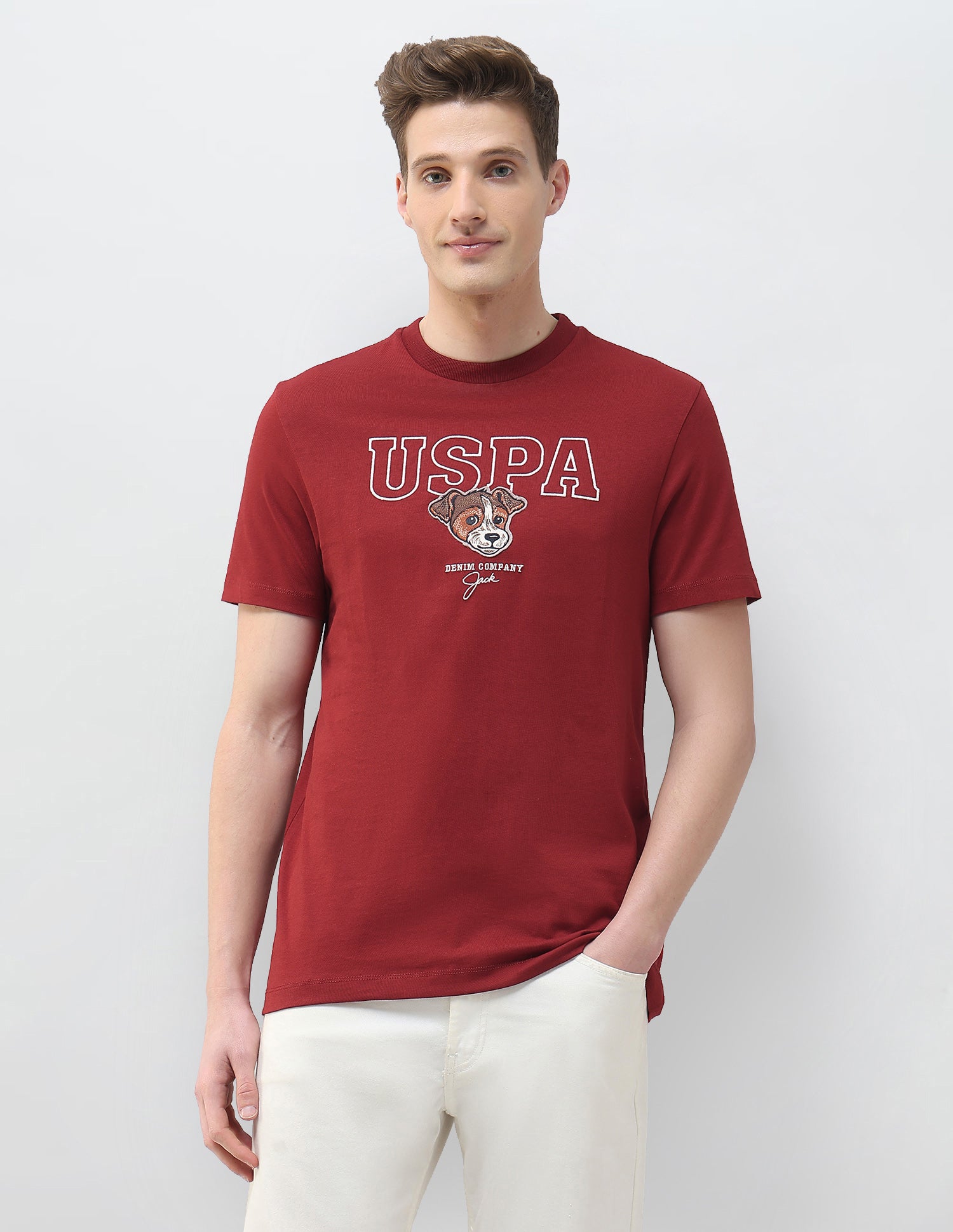 Motel On The Coast Slim Fit T-Shirt Red - U.S. Polo Assn. India | Large