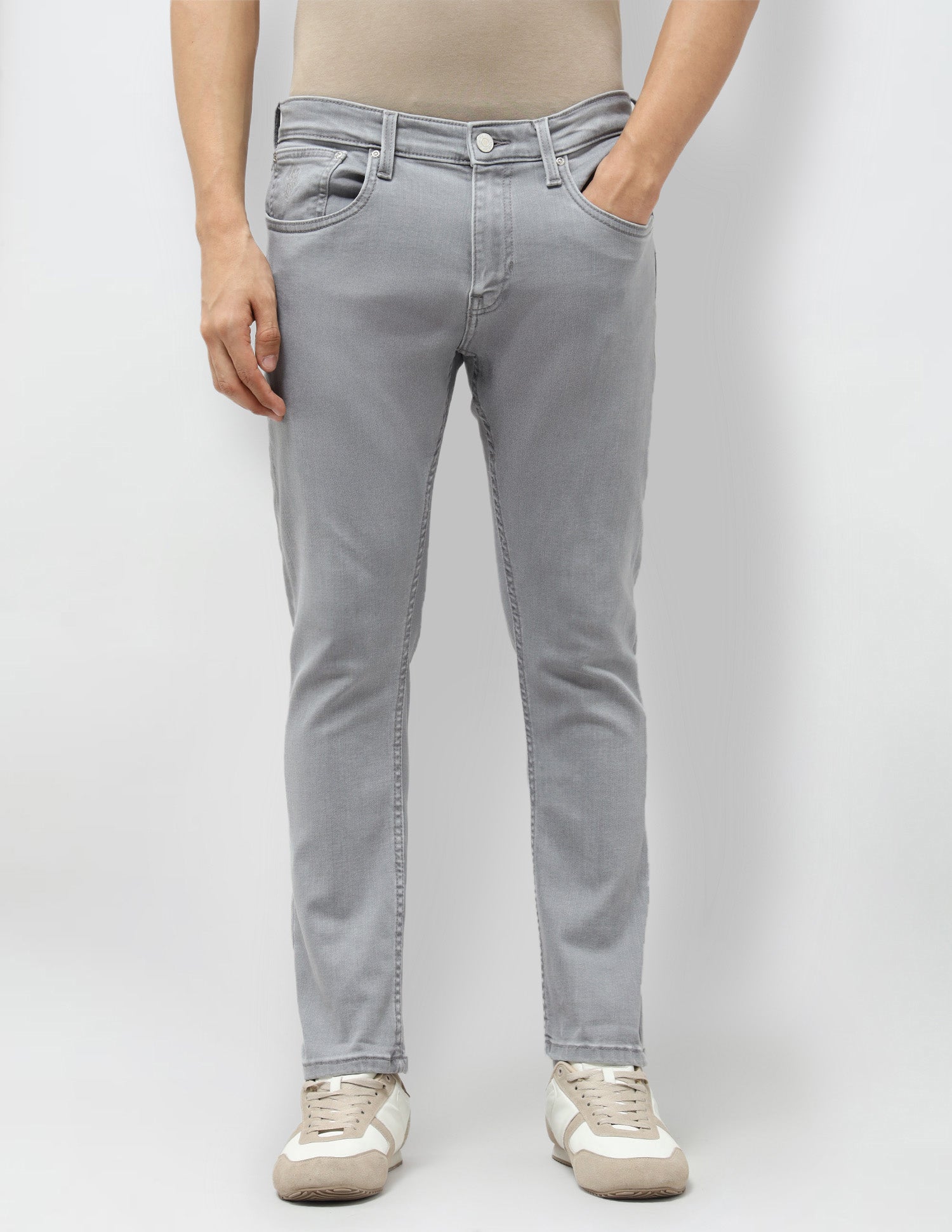Henry Tapered Fit Grey Jeans Light Grey - U.S. POLO ASSN. | Large