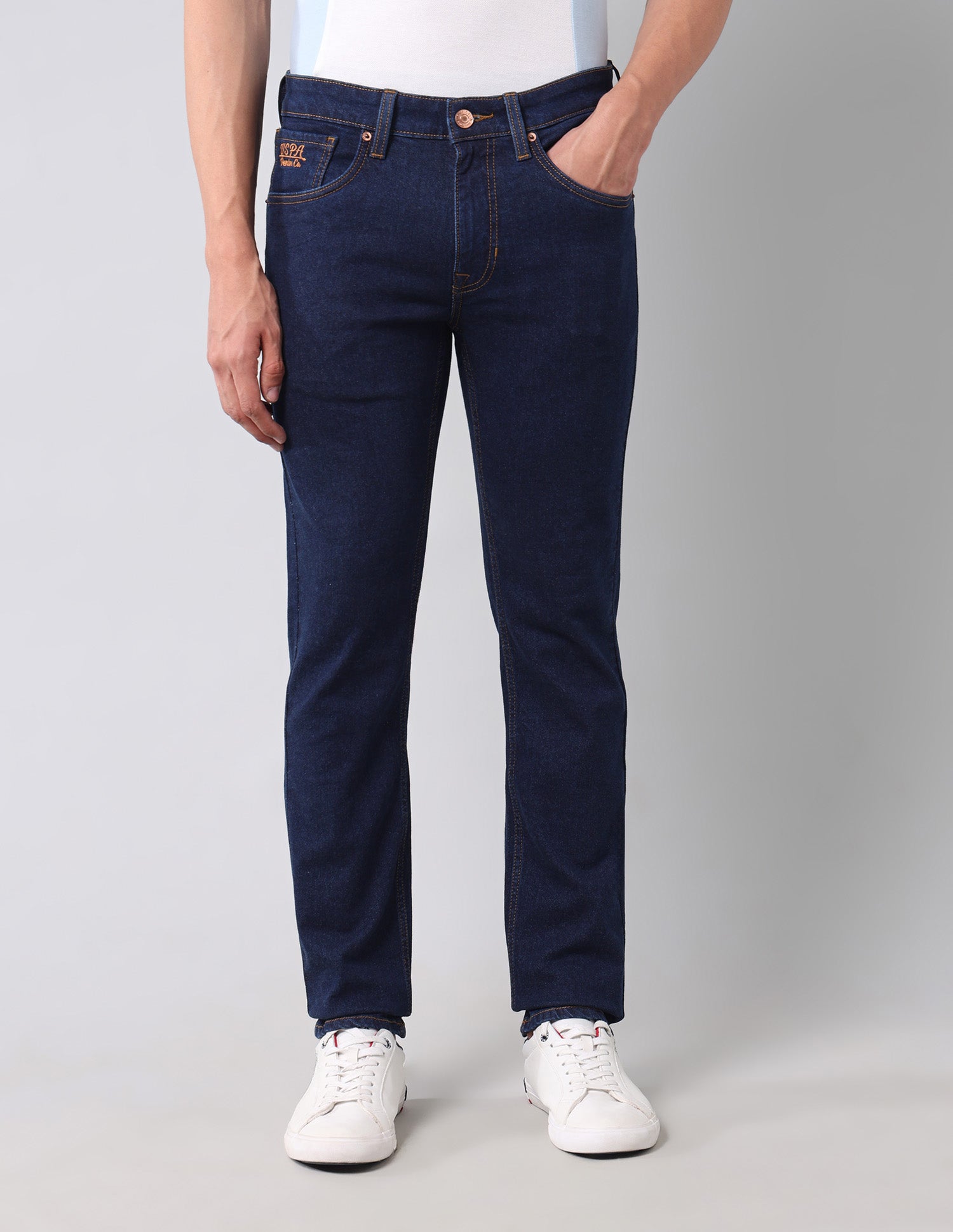 Regallo Skinny Fit Blue Jeans Blue - U.S. Polo Assn. India | Large