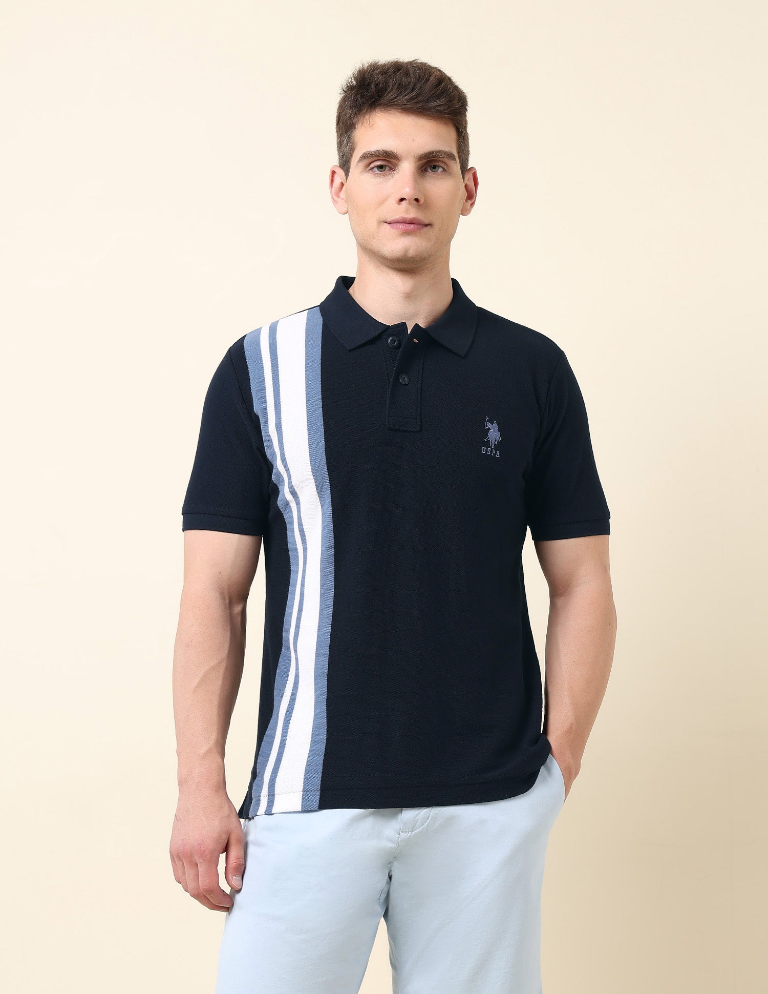 Colourblocked Classic Polo Shirt Navy - U.S. POLO ASSN. | Large
