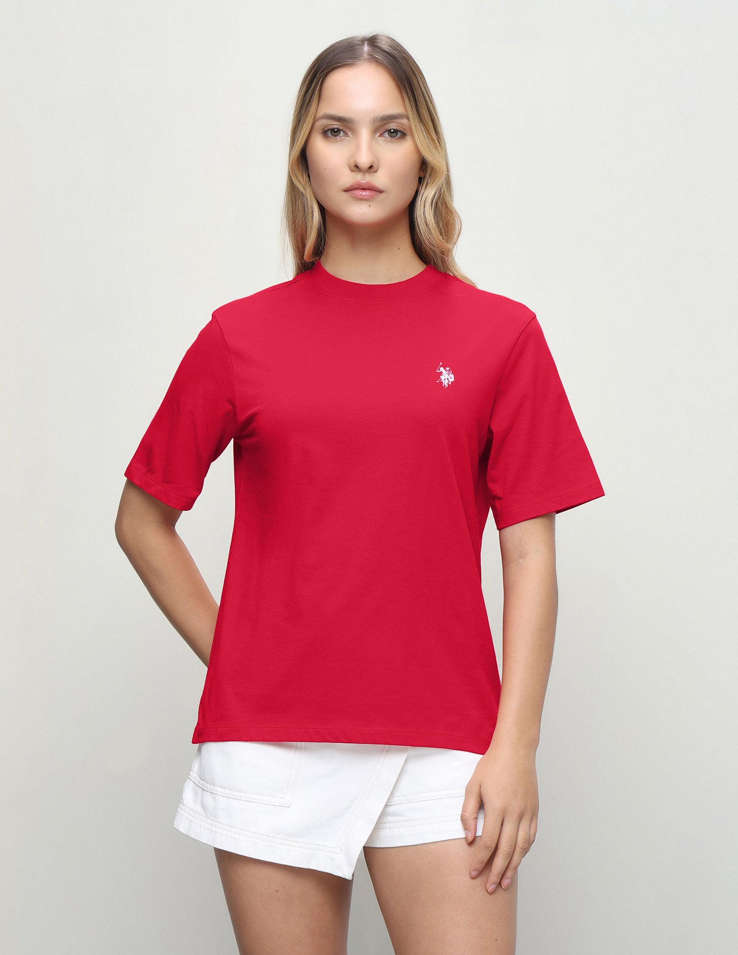 Solid Regular Fit T-Shirt Red - U.S. Polo Assn. India | Large