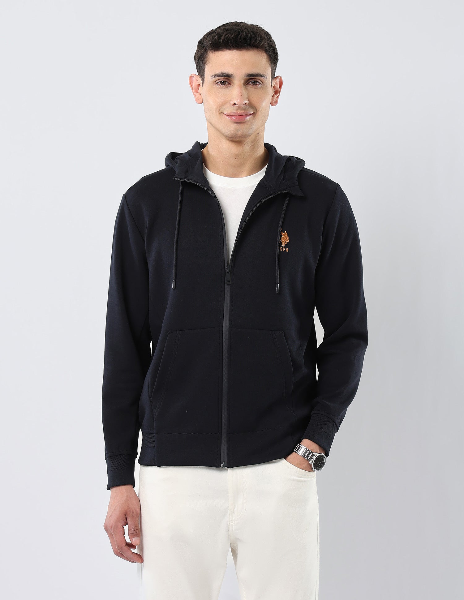 Solid Regular Fit Sweatshirt Navy - U.S. POLO ASSN. | Large