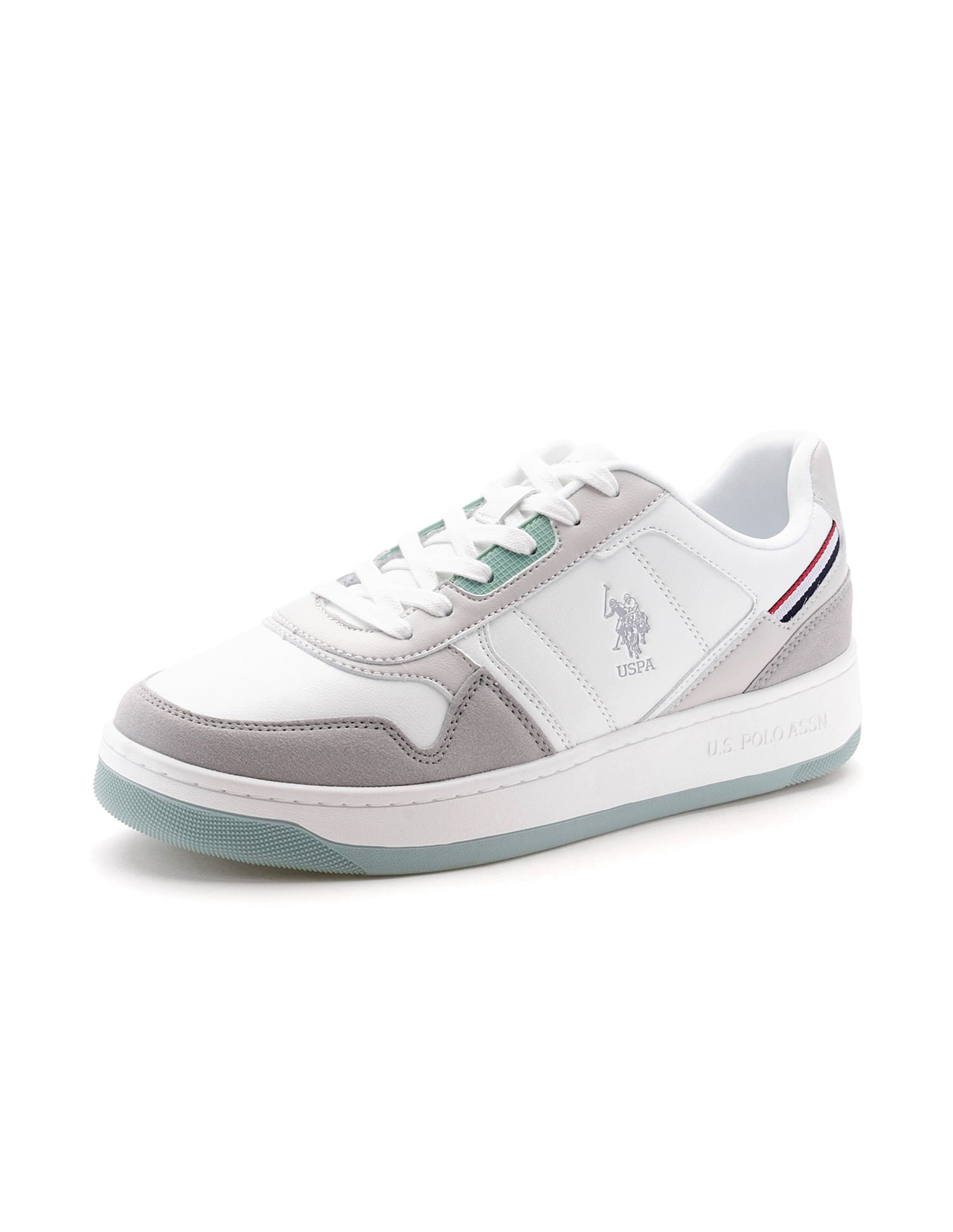 Men Joas Grey Retro Court Sneakers Grey - U.S. Polo Assn. India | Large