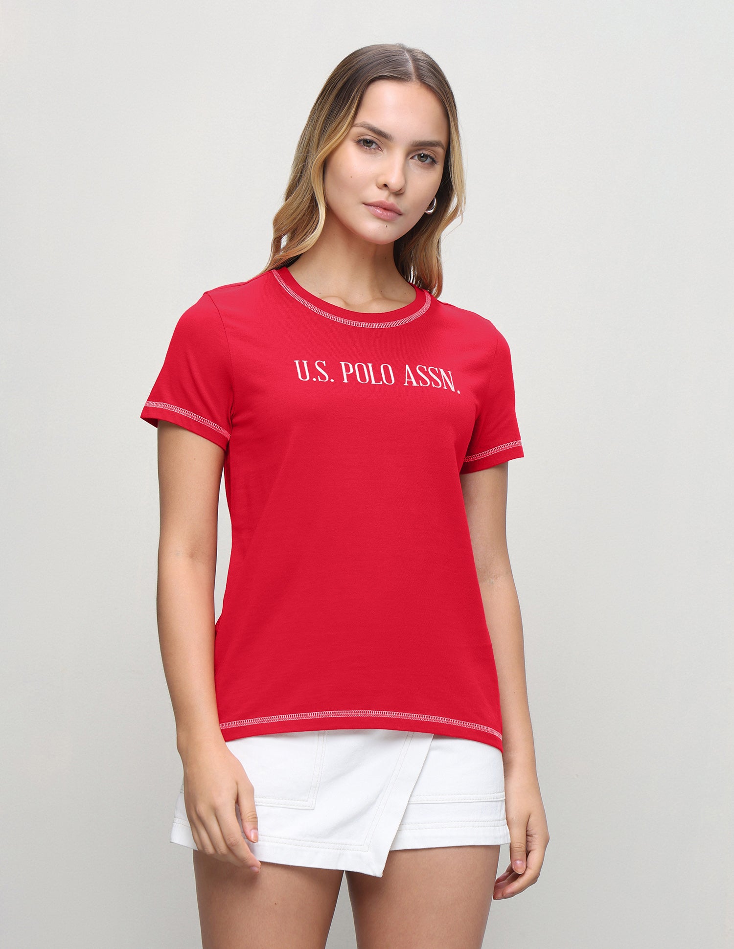 Brand Embroidered Regular Fit T-Shirt Red - U.S. Polo Assn. India | Large