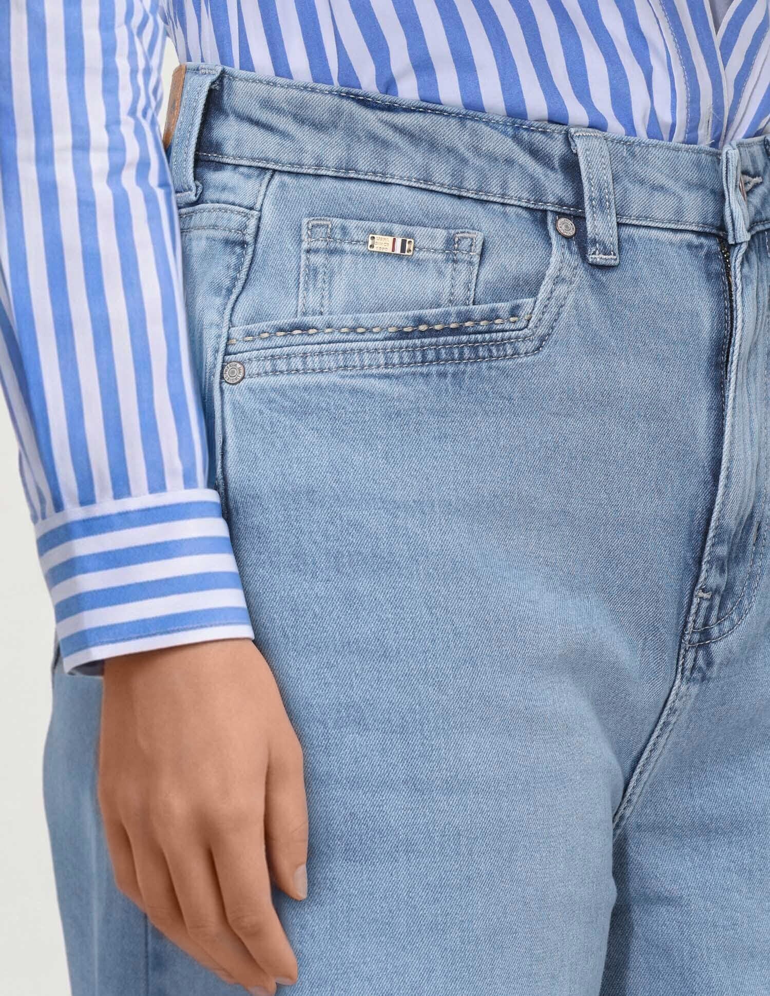 High Rise Wide Leg Fit Jeans Blue - U.S. Polo Assn. India | Large