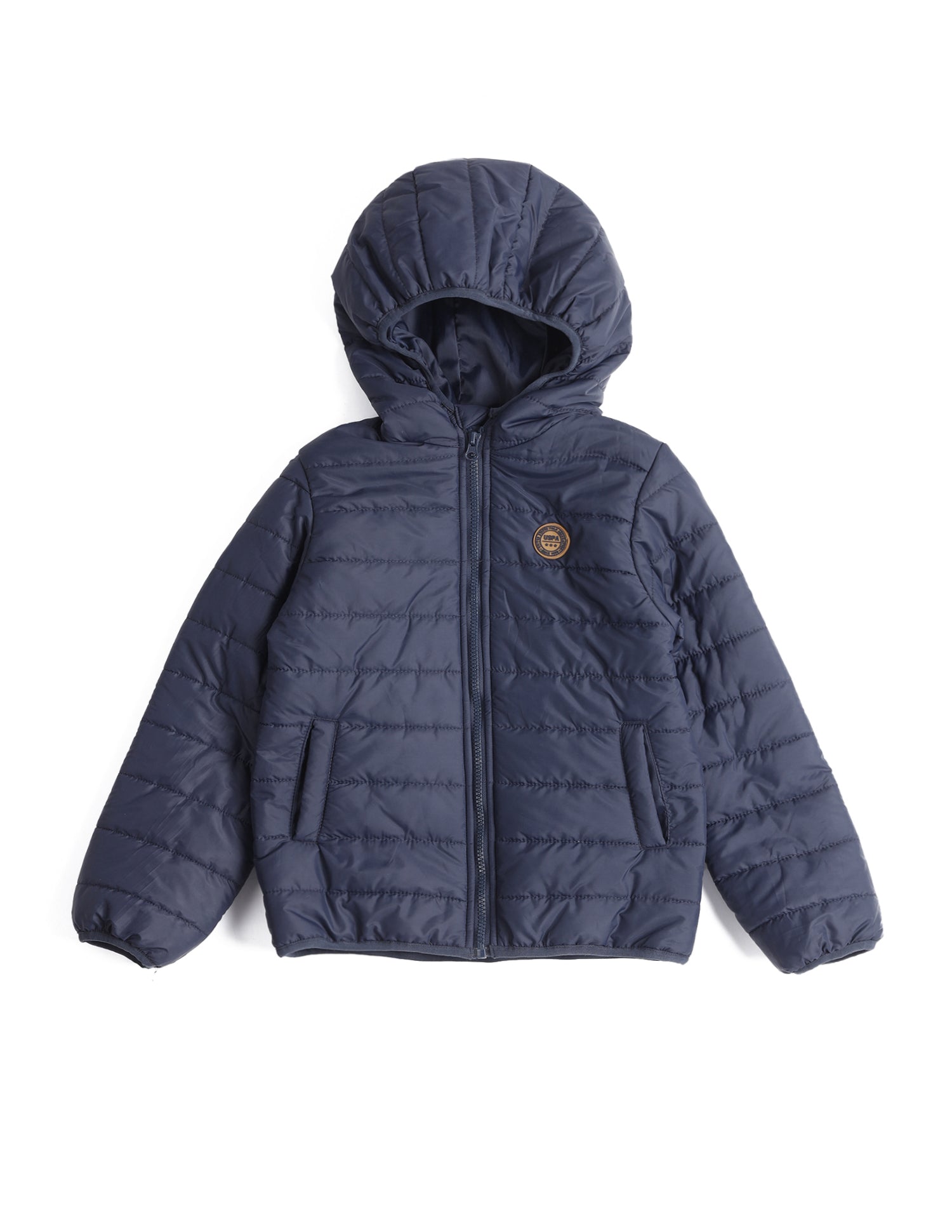 Boys Solid Hooded Jacket Navy - U.S. POLO ASSN. | Large