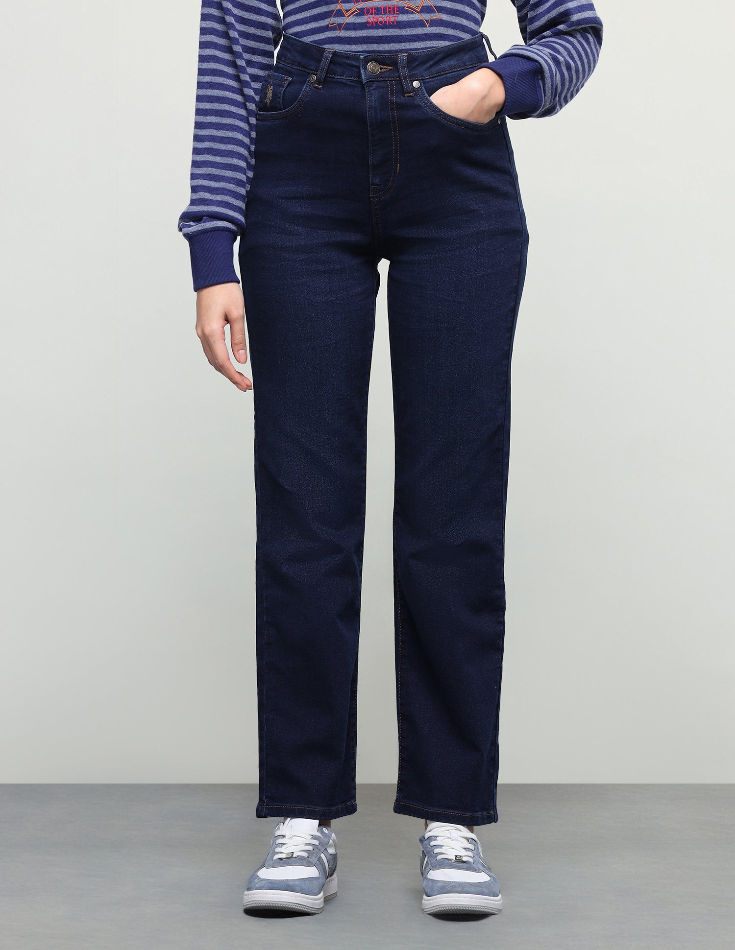 Straight Fit Blue Jeans Dark Blue - U.S. Polo Assn. India | Large