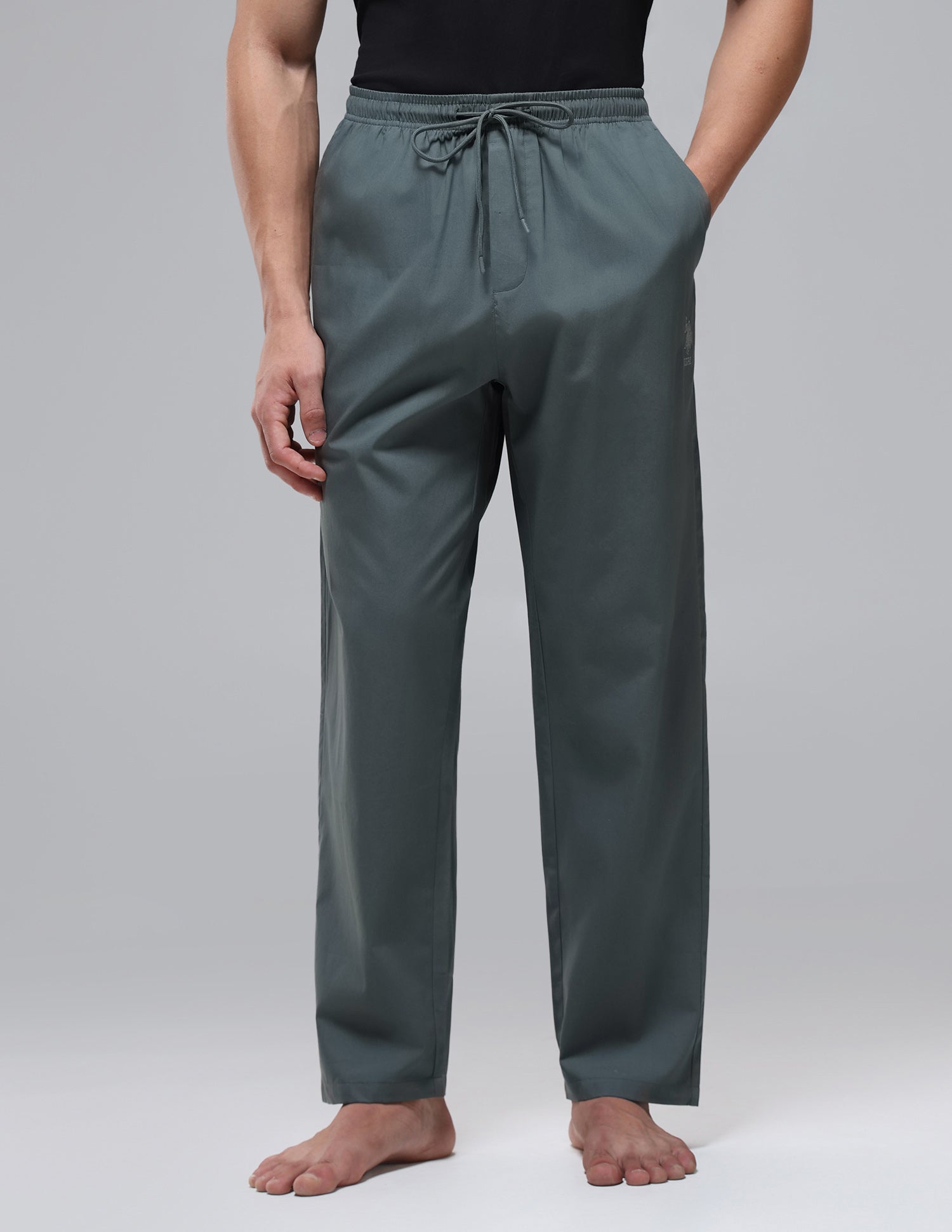 Midrise Pure Cotton OELP1 Pyjamas Balsam Green - U.S. Polo Assn. India | Large