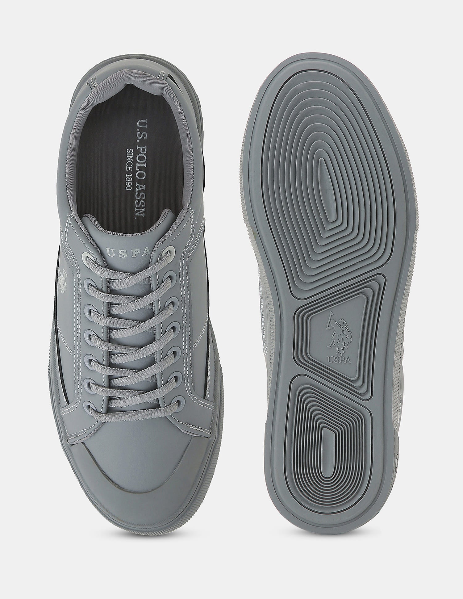Men Ruben 2.0 Round Toe Sneakers Grey - U.S. Polo Assn. India | Large