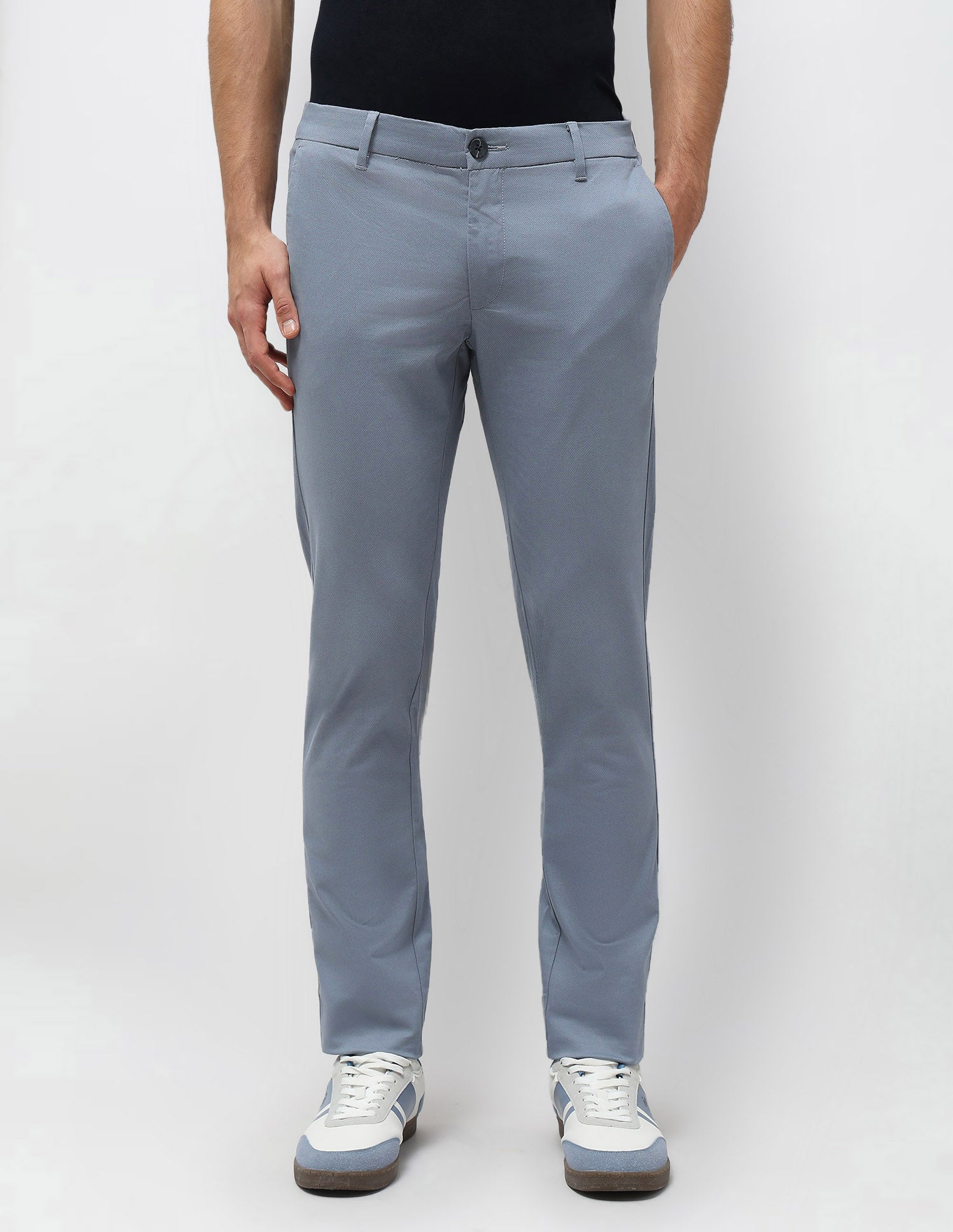 Denver Slim Fit Satin Trousers Blue - U.S. POLO ASSN. | Large