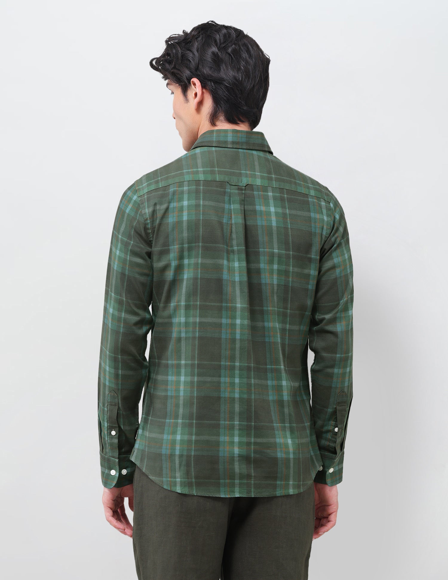 Tailored Fit Oxford Shirt Dark Olive - U.S. Polo Assn. India | Large
