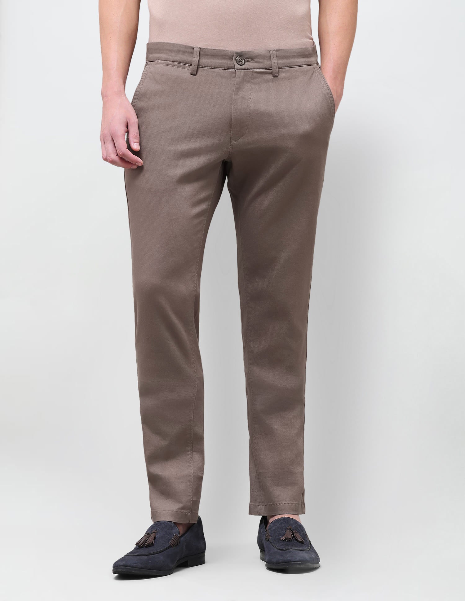 Solid Regular Fit Trouser Grey - U.S. Polo Assn. India | Large