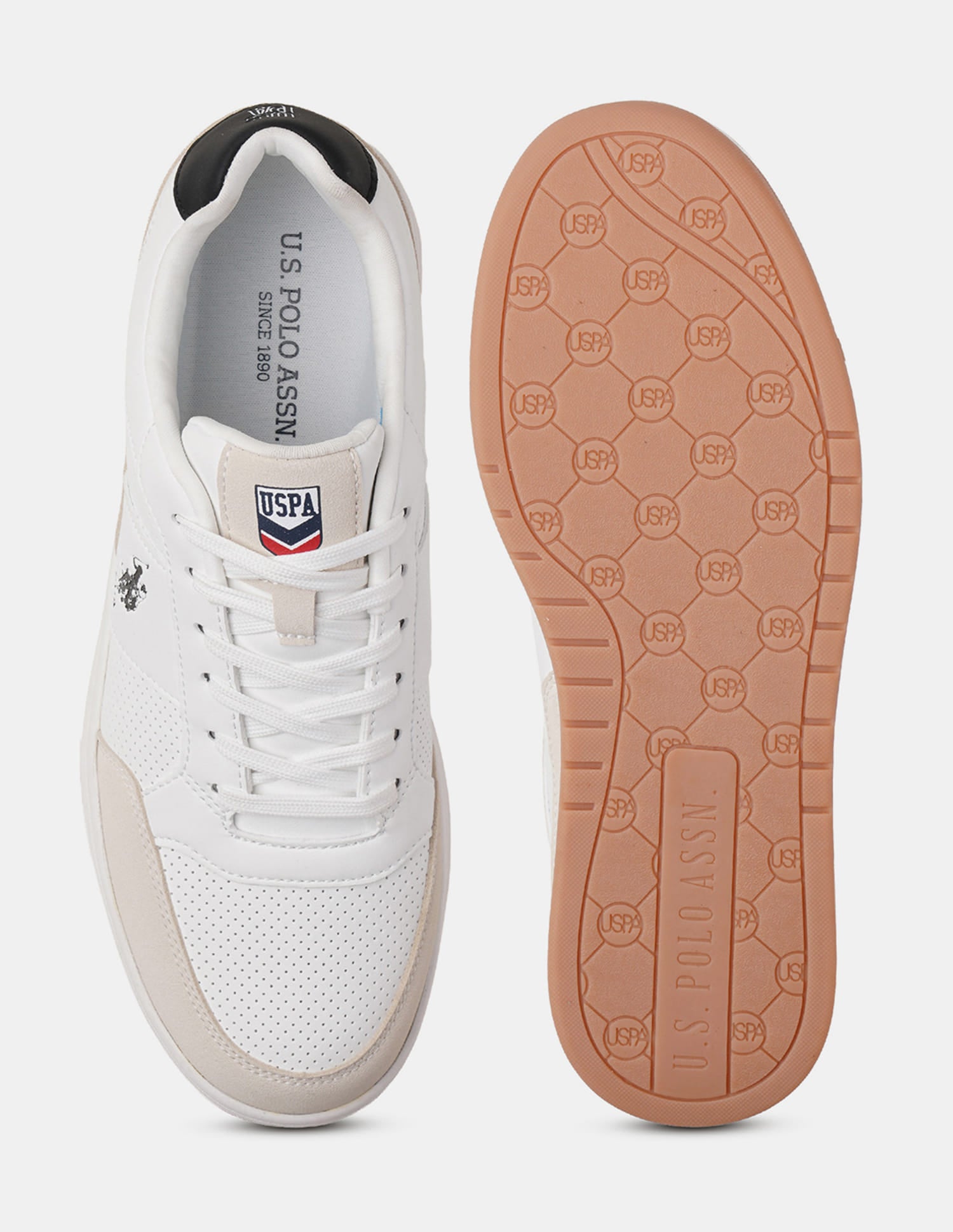 Men Simon Colour Blocked Sneakers White - U.S. Polo Assn. India | Large