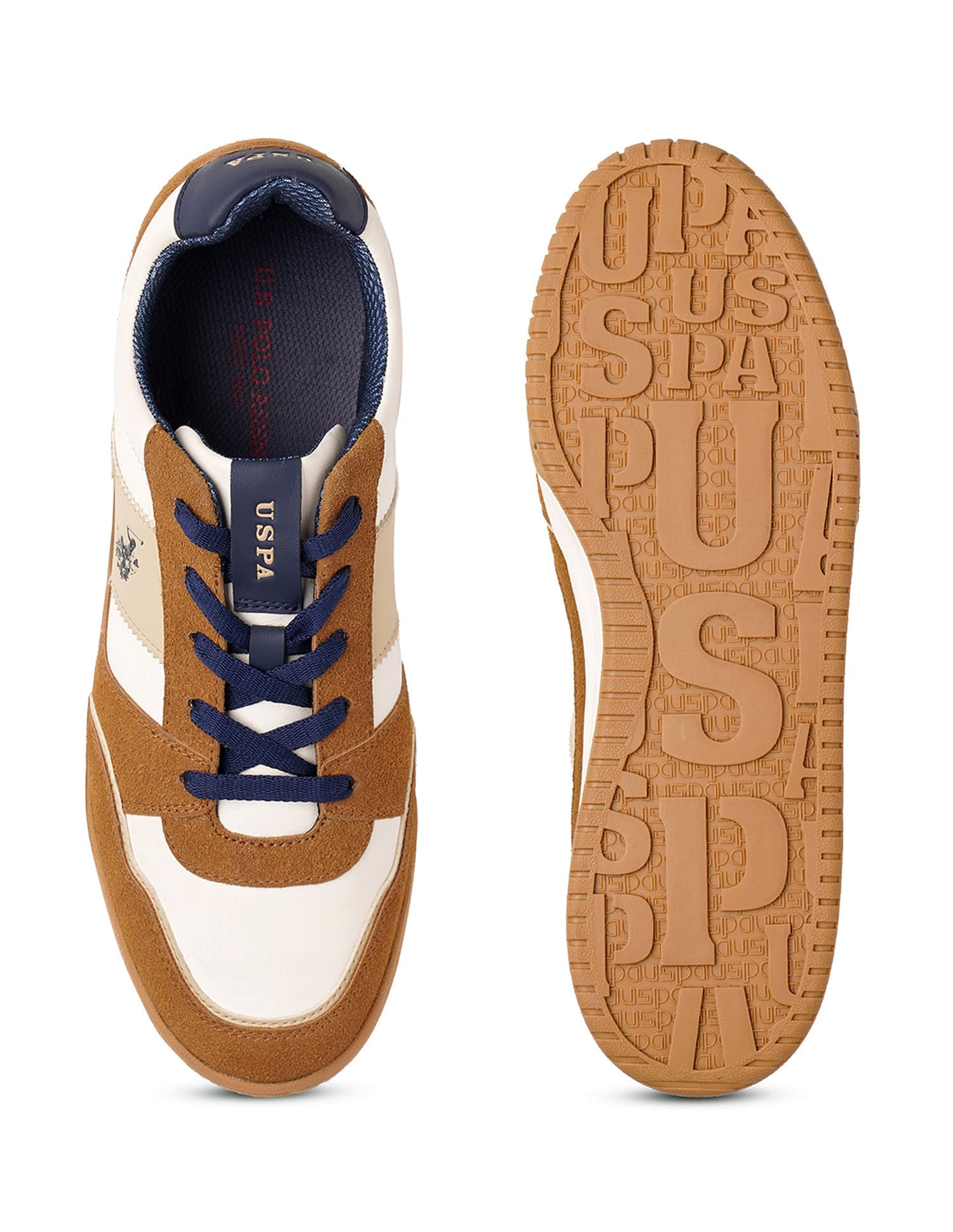 Rever 2.0 Colourblocked Suede Sneakers Mustard - U.S. Polo Assn. India | Large