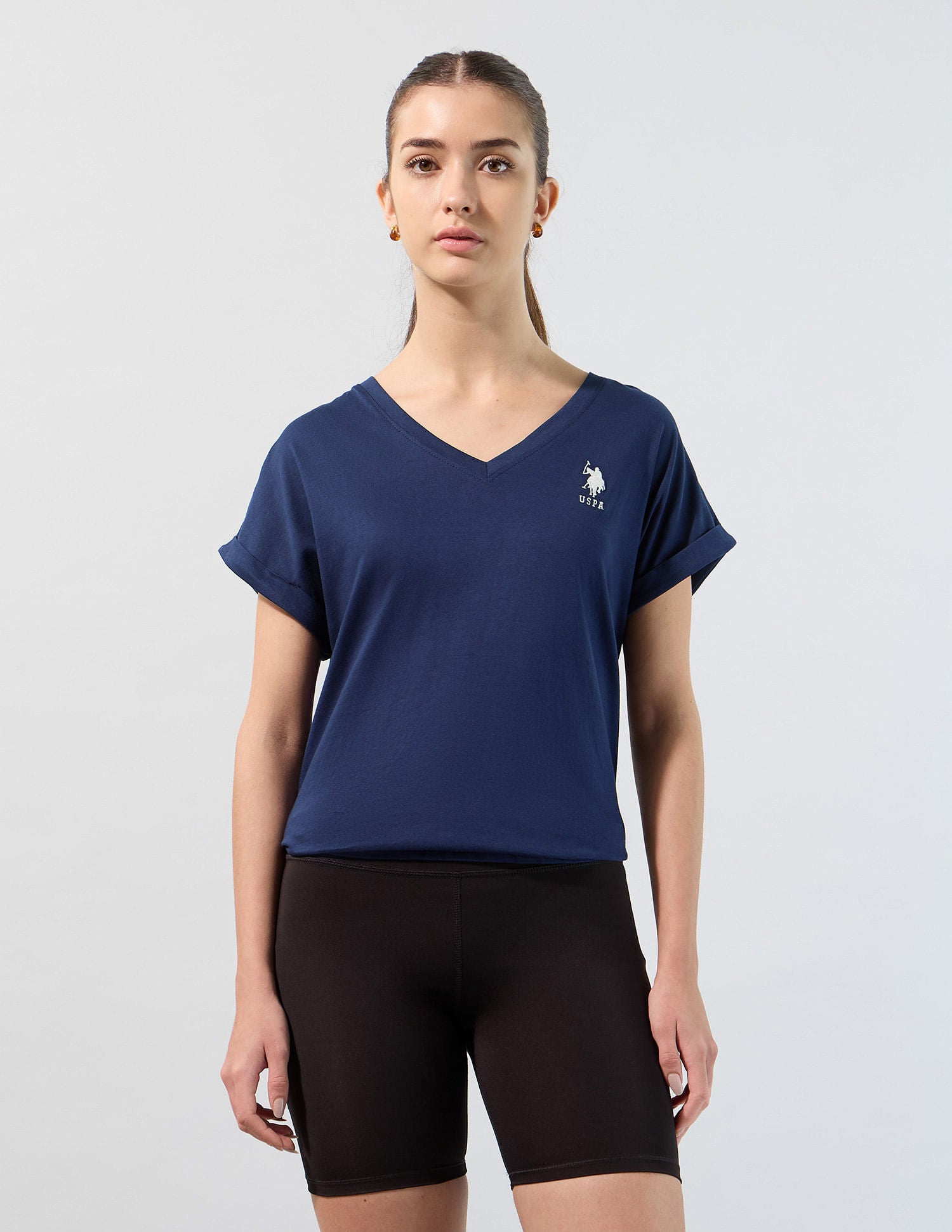 Solid Regular Fit T-Shirt Navy - U.S. POLO ASSN. | Large