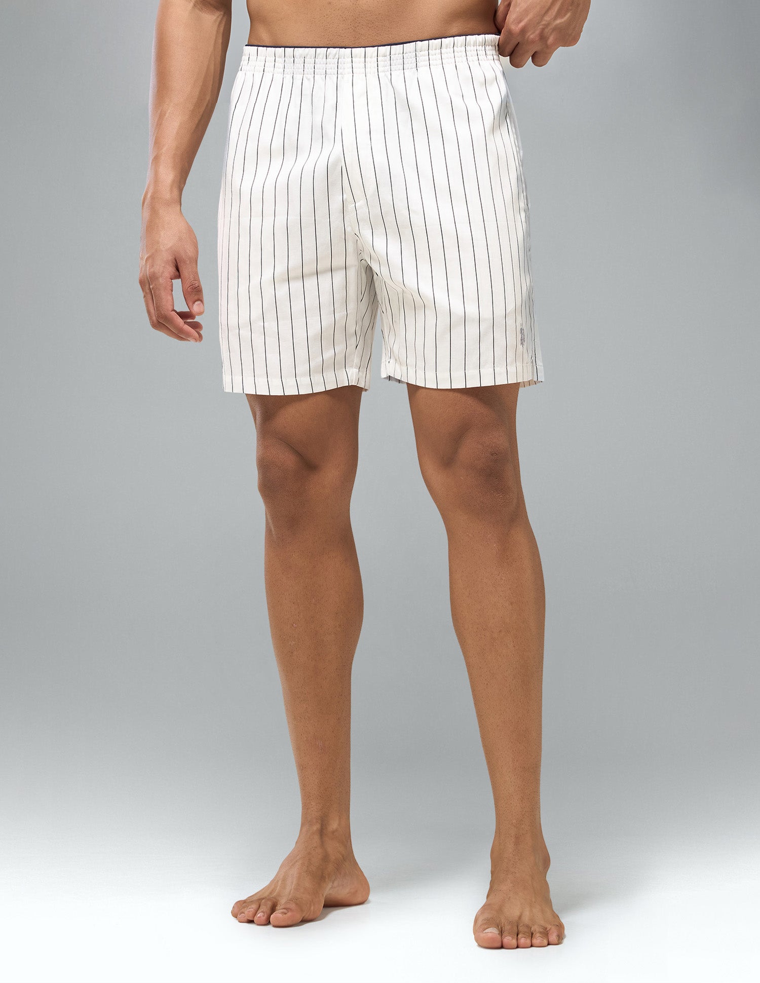 Printed Mid Rise OEX22 Boxer Shorts White - U.S. Polo Assn. India | Large