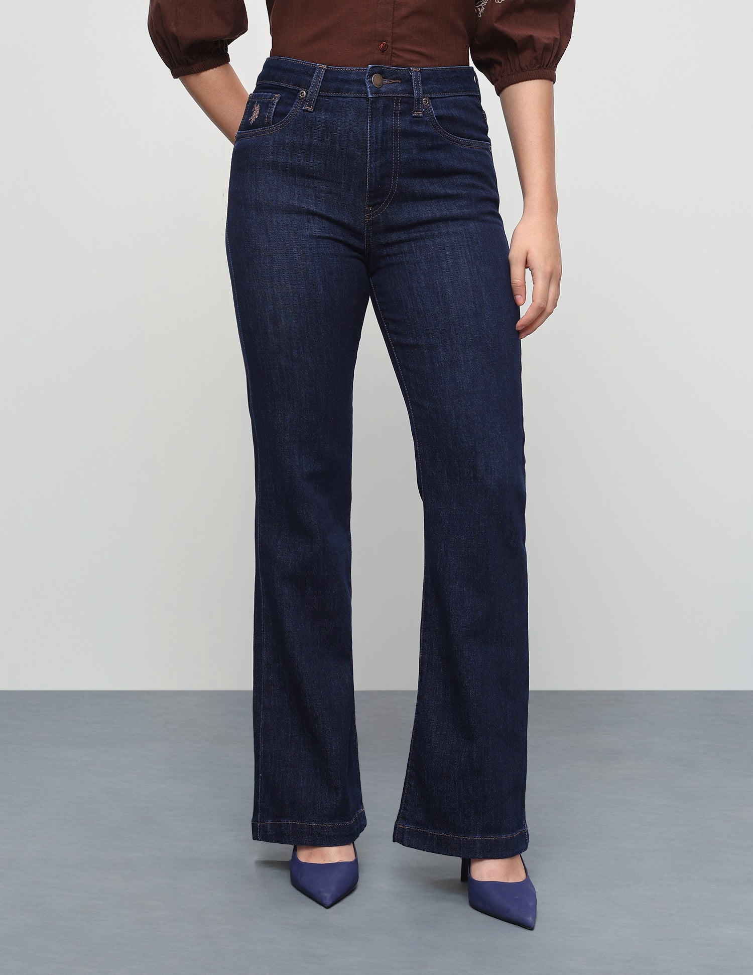 Rinsed Bootcut Fit Jeans Blue - U.S. Polo Assn. India | Large