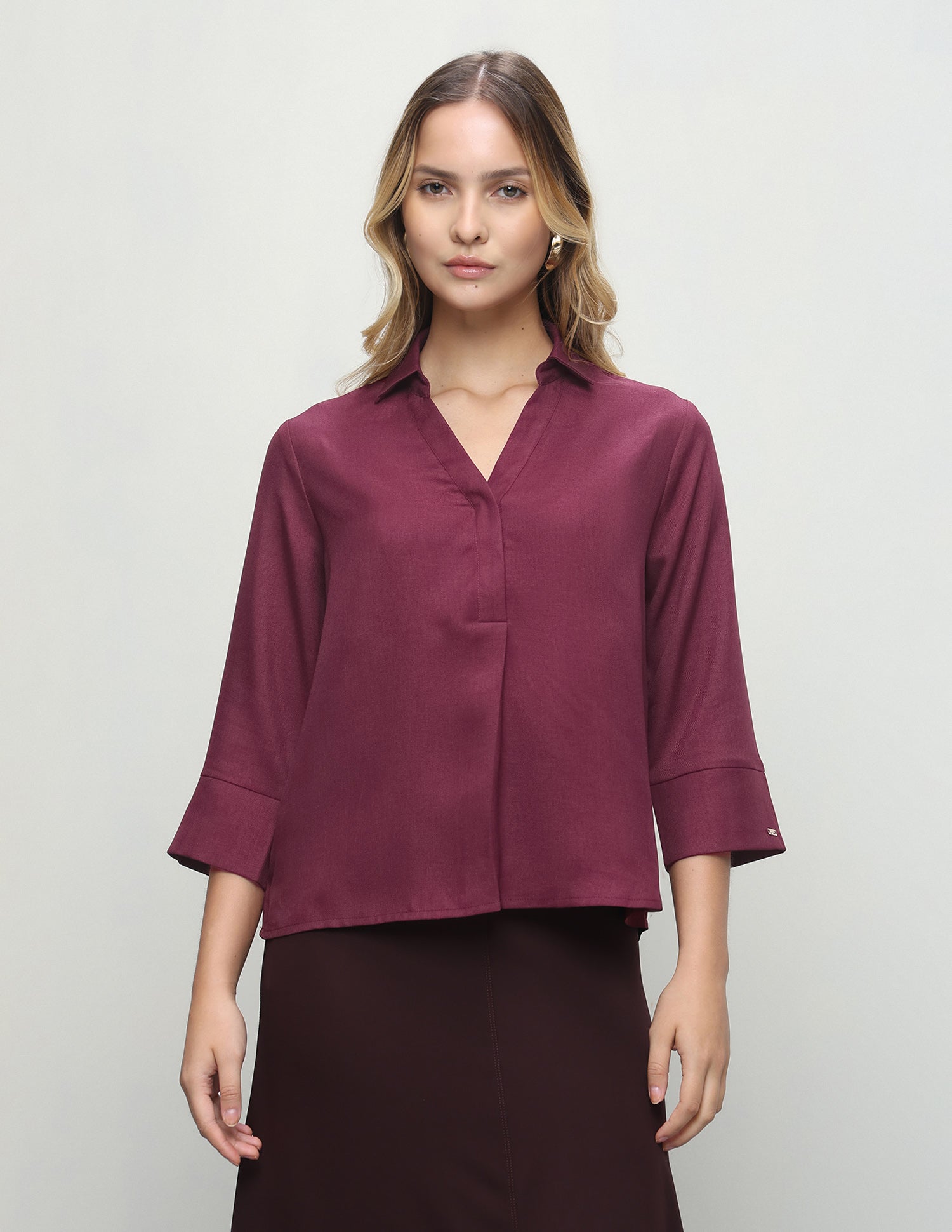Solid Regular Fit Top Maroon - U.S. Polo Assn. India | Large