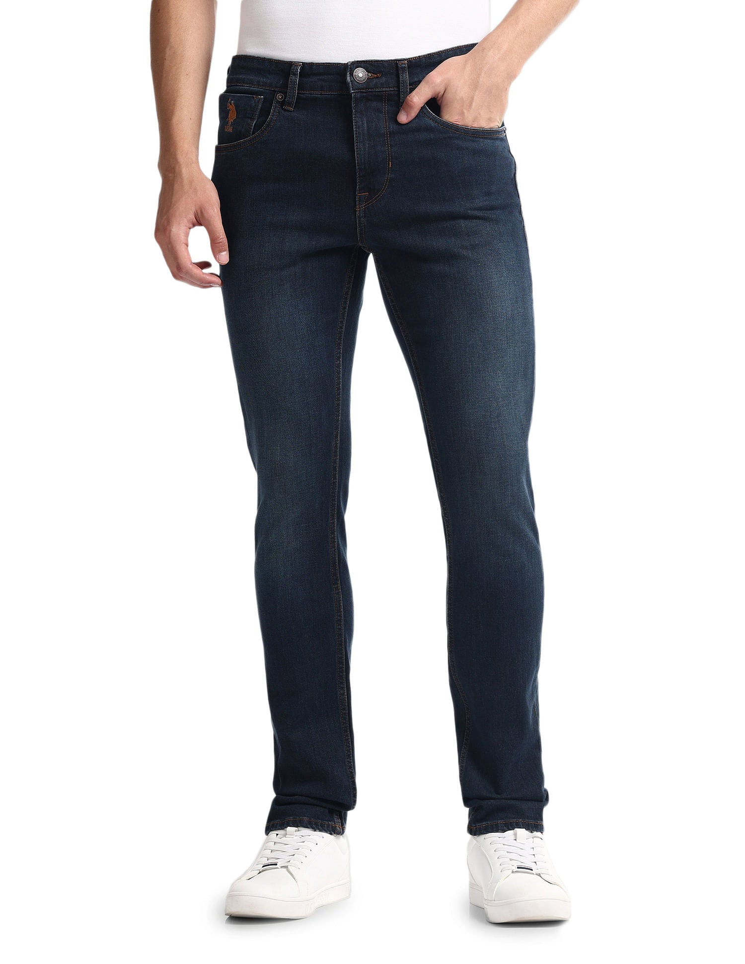 Regallo Skinny Fit Blue Jeans Blue - U.S. Polo Assn. India | Large