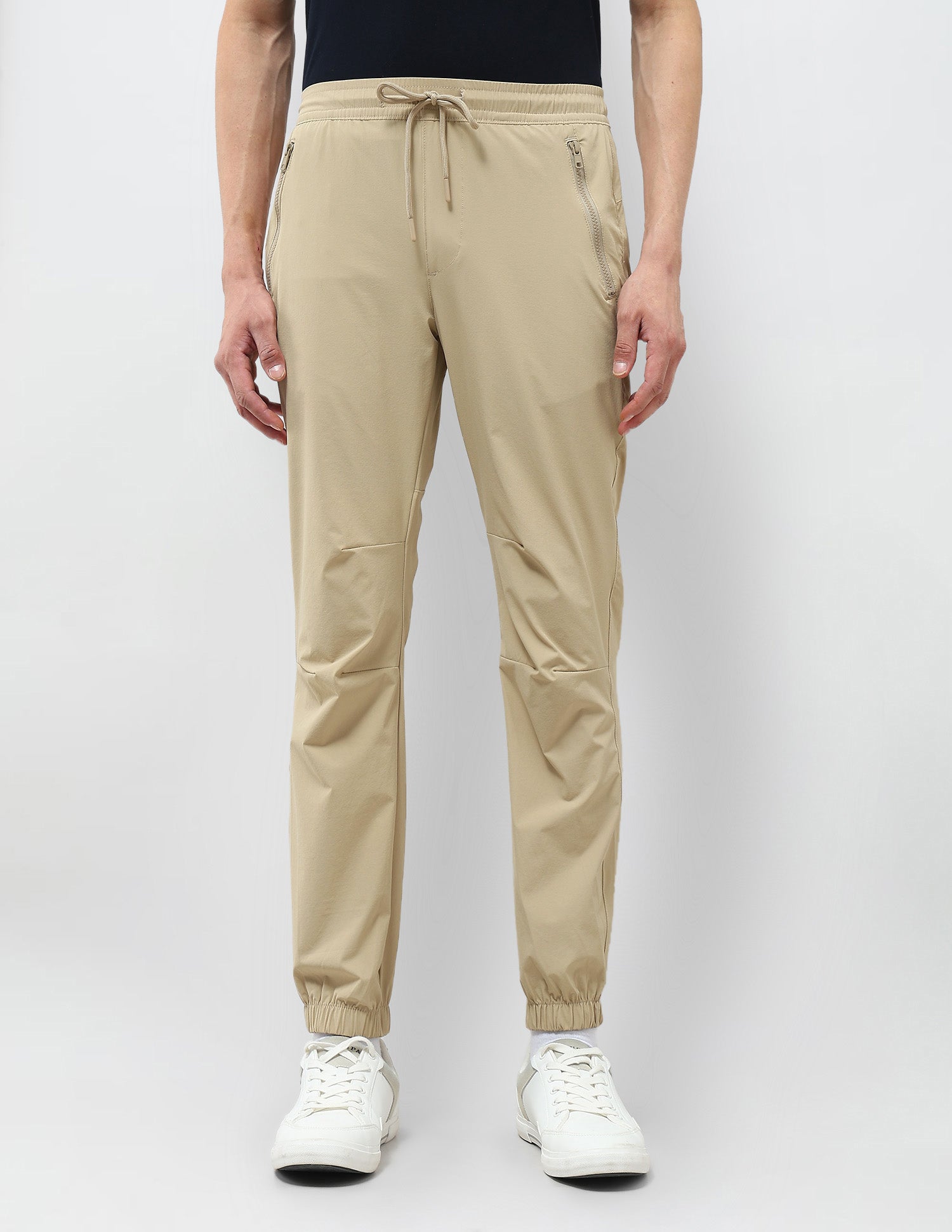 Mid Rise Relaxed Fit Joggers Beige - U.S. Polo Assn. India | Large