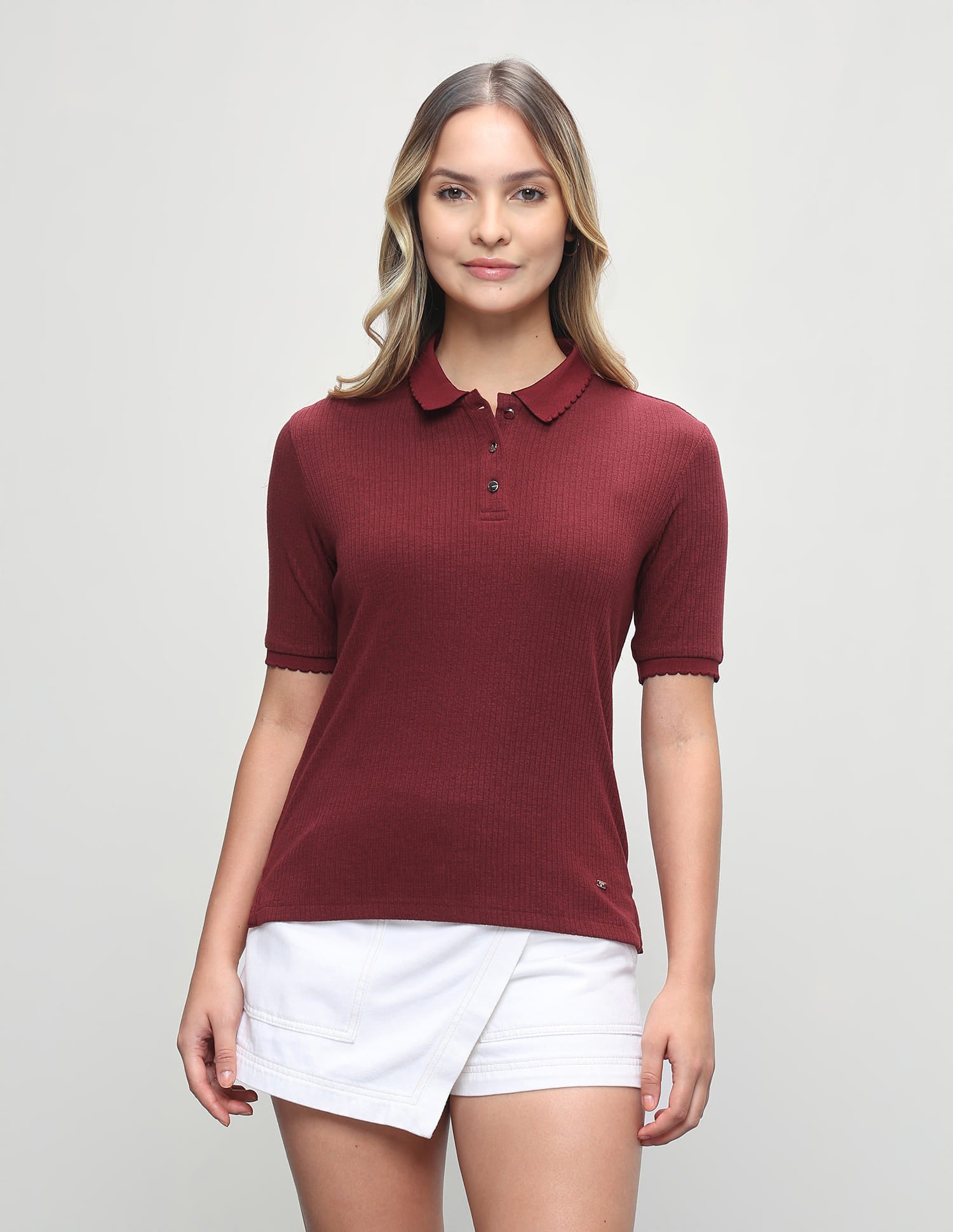 Self Design Vertical Striped Regular Fit Polo Shirt Red - U.S. Polo Assn. India | Large