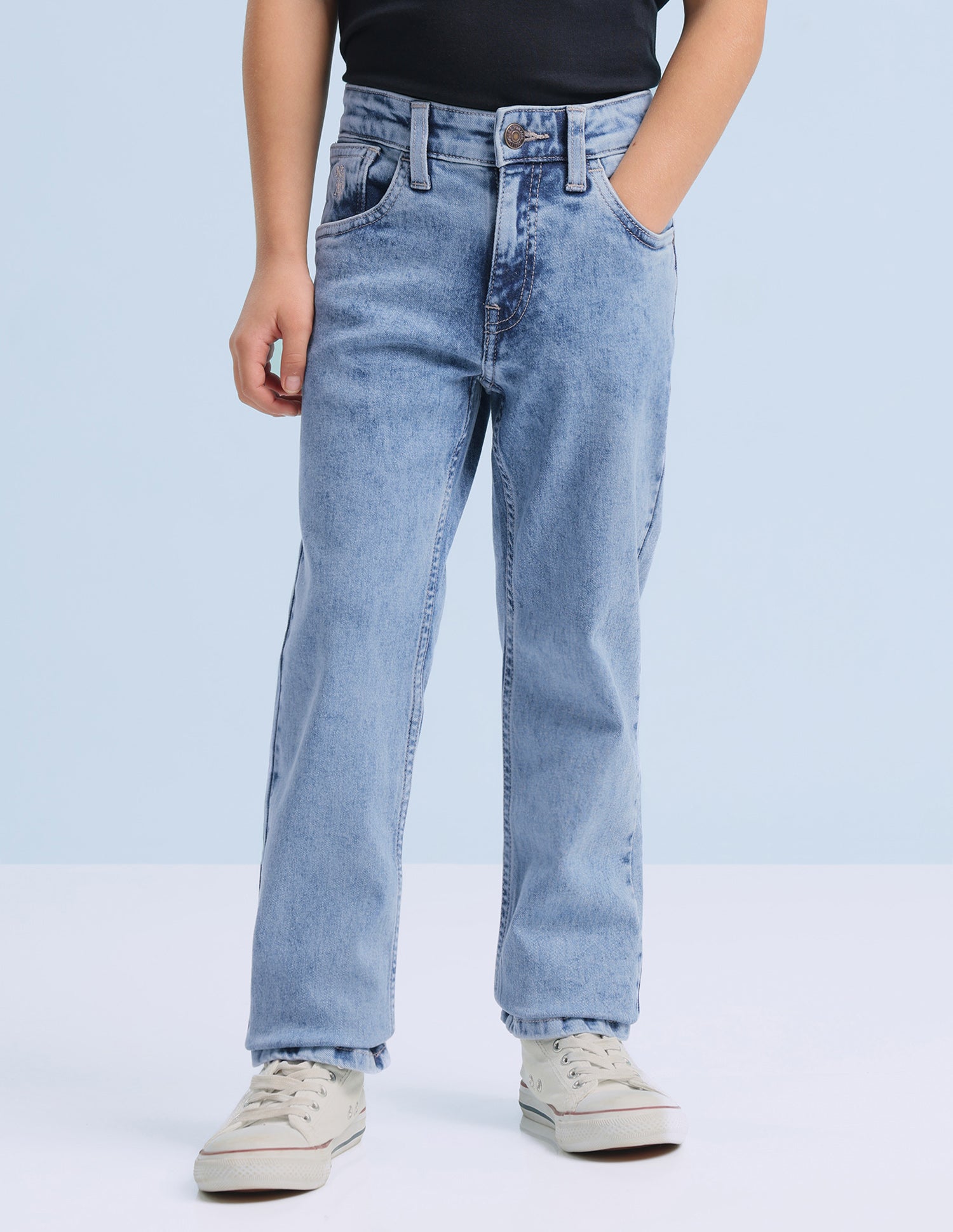 Harold Slim Straight Blue Jeans Light Indigo - U.S. Polo Assn. India | Large
