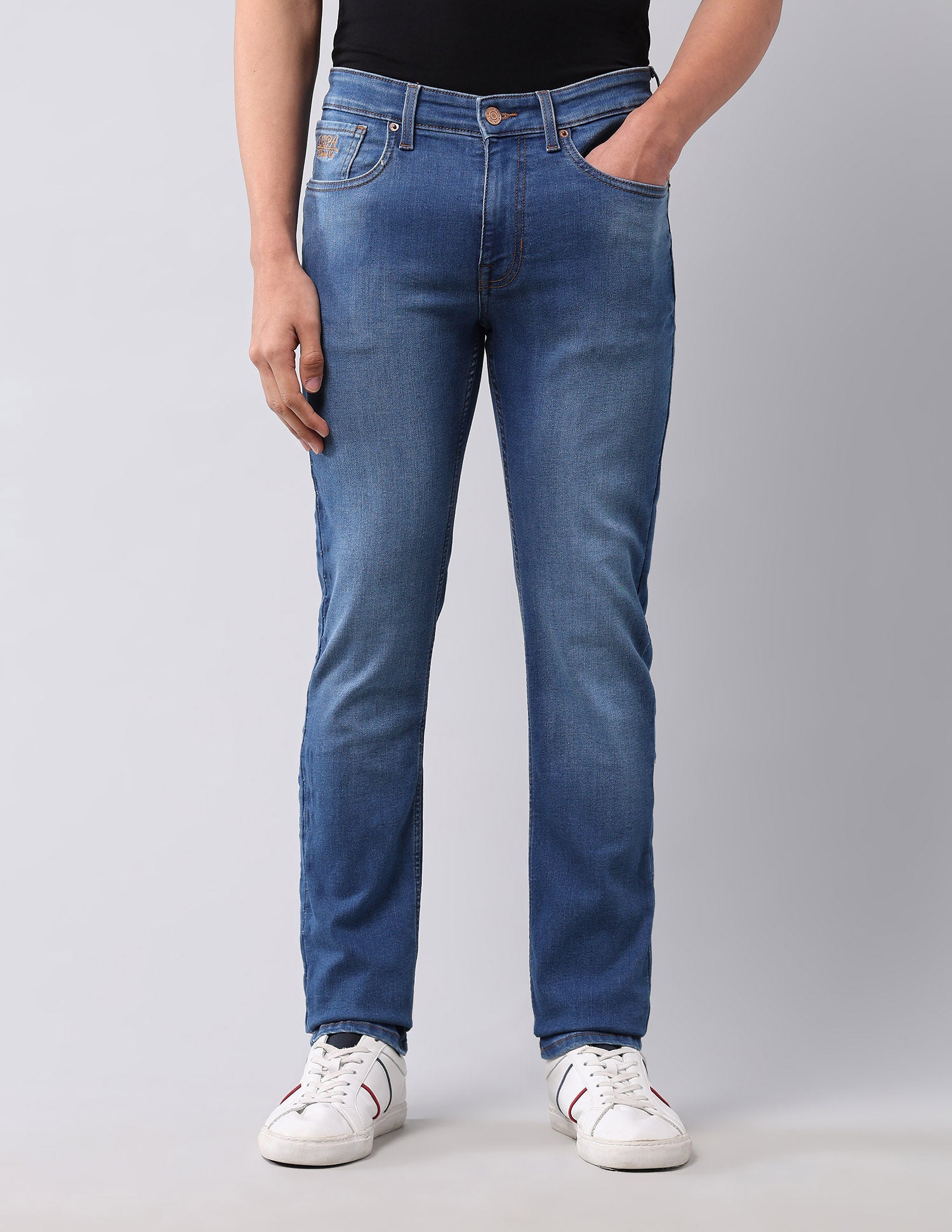 Regallo Skinny Fit Blue Jeans Med Blue - U.S. Polo Assn. India | Large